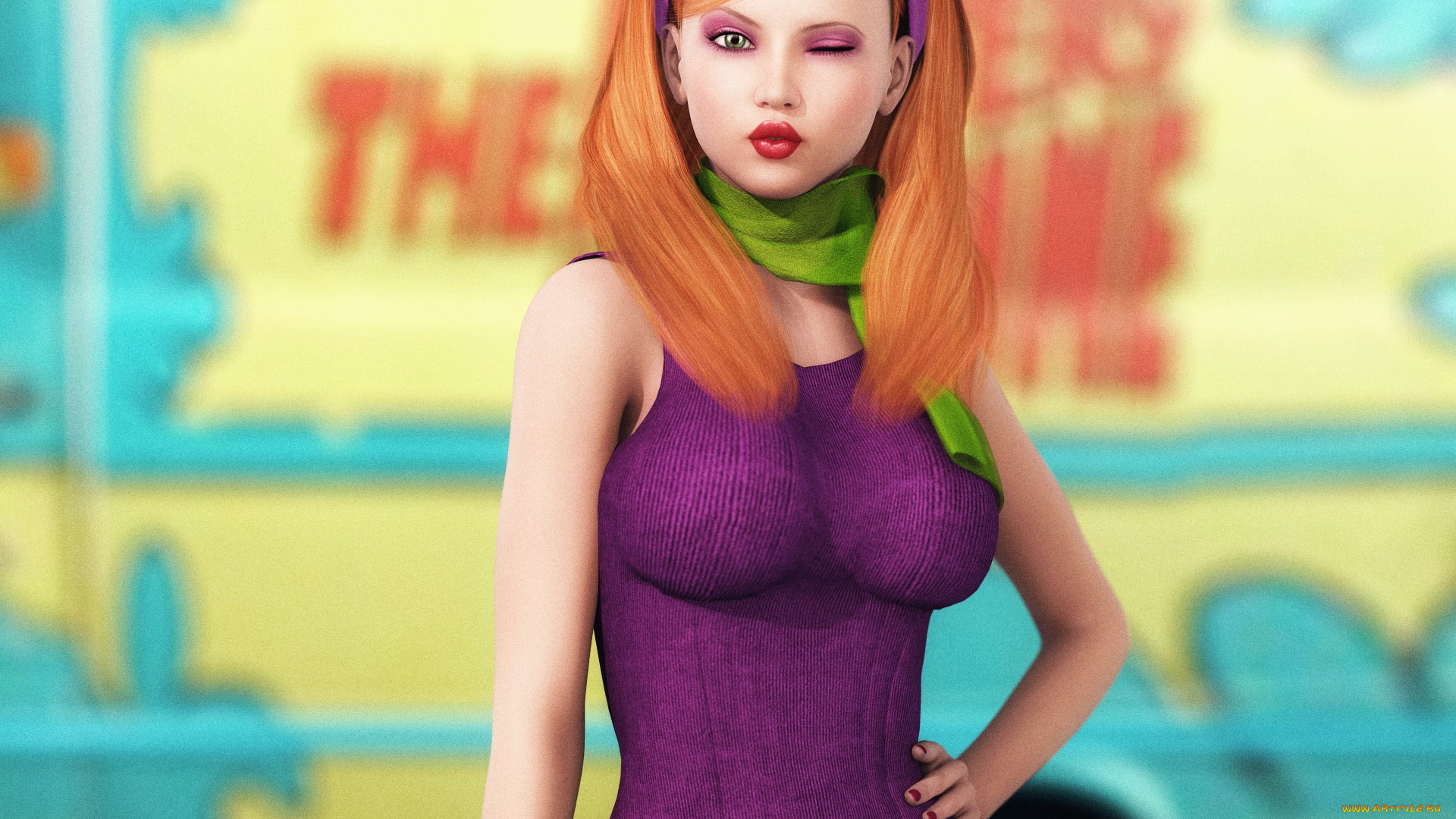 3д, графика, люди, , people, девушка, взгляд, фон