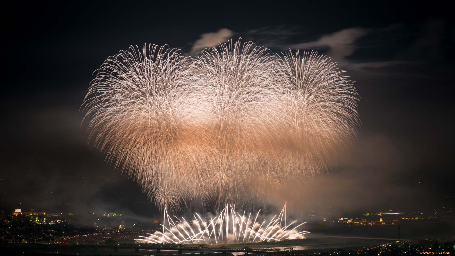 разное, салюты, , фейерверки, ночь, фейерверк