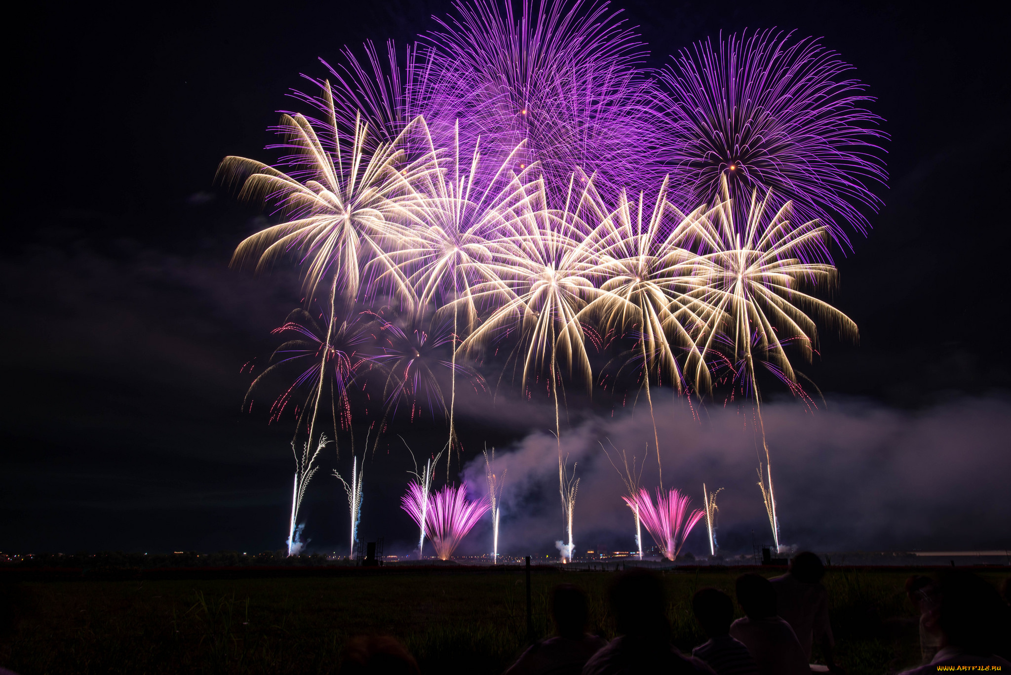 разное, салюты, , фейерверки, ночь, фейерверк