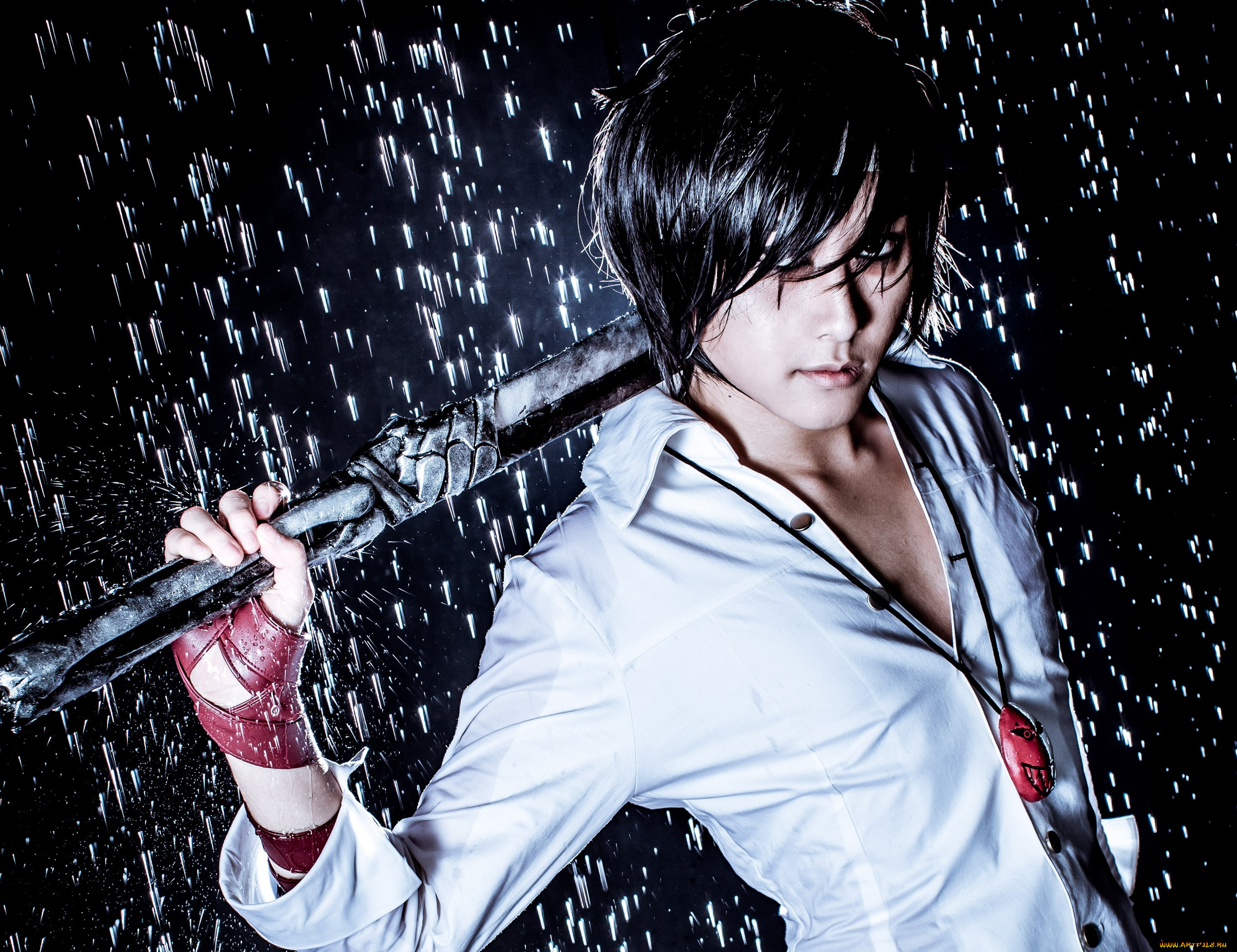 hero, warz, разное, cosplay, , косплей, hero, warz, парень, дождь, оружие, игра