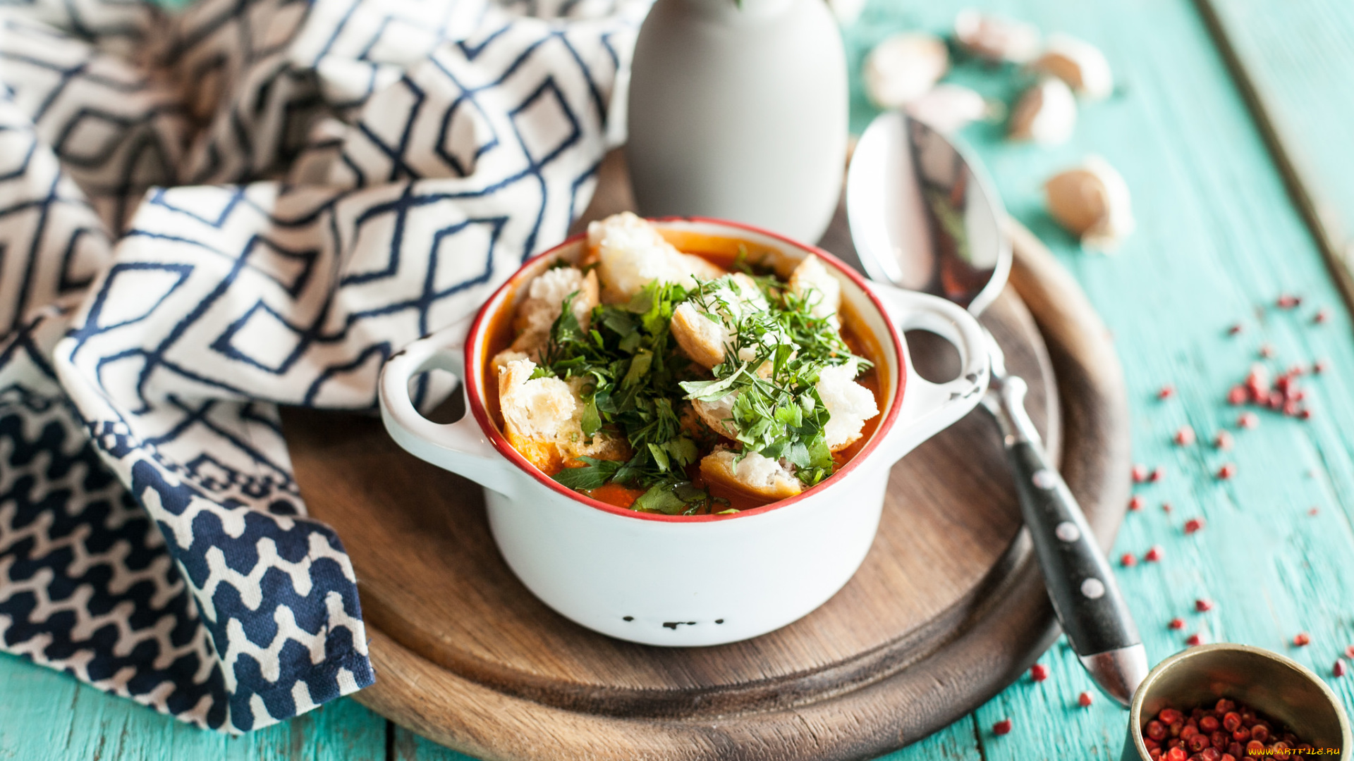 еда, первые, блюда, первое, блюдо, суп, зелень, сухари