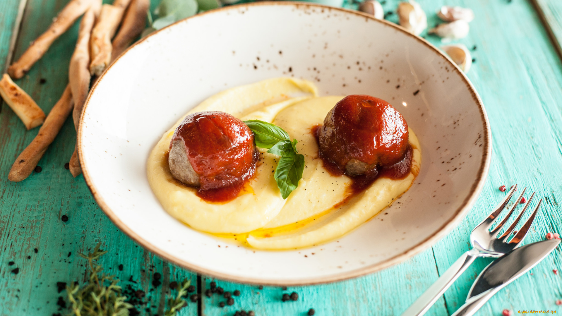 еда, вторые, блюда, пюре, обед, вкусно, зелень