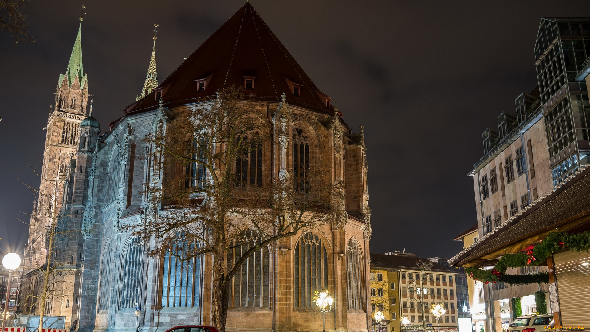 города, -, католические, соборы, , костелы, , аббатства, фонари, собор, машины