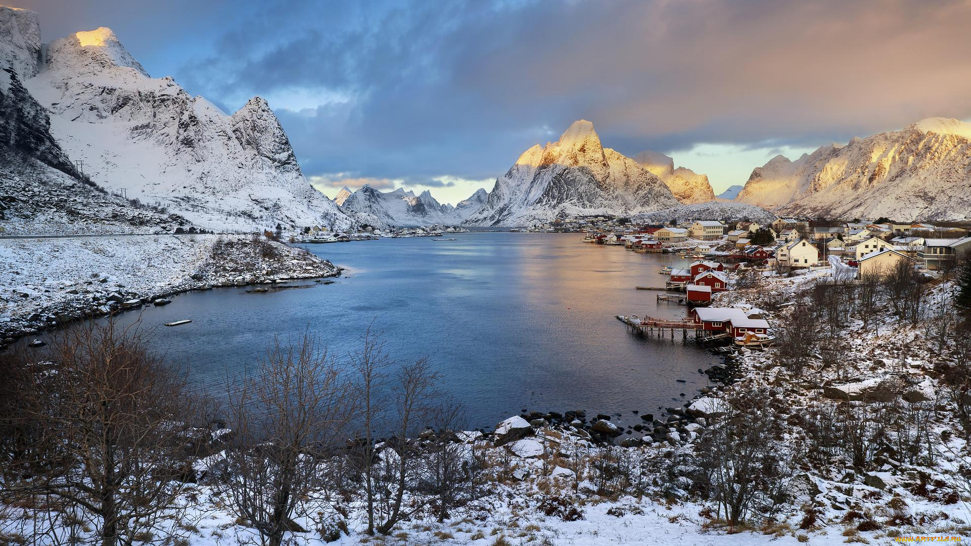 города, -, пейзажи, норвегия, norway, лофотенские, острова, lofoten, islands