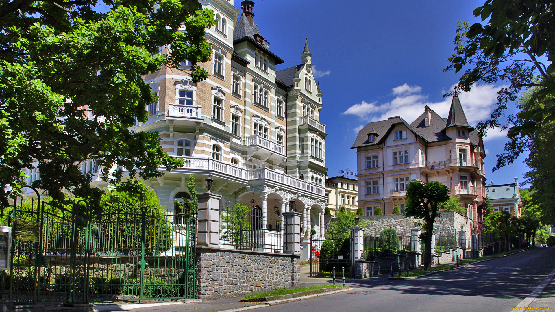 карловы, вары, города, -, улицы, , площади, , набережные, особняки, улица, Чехия, карловы, вары