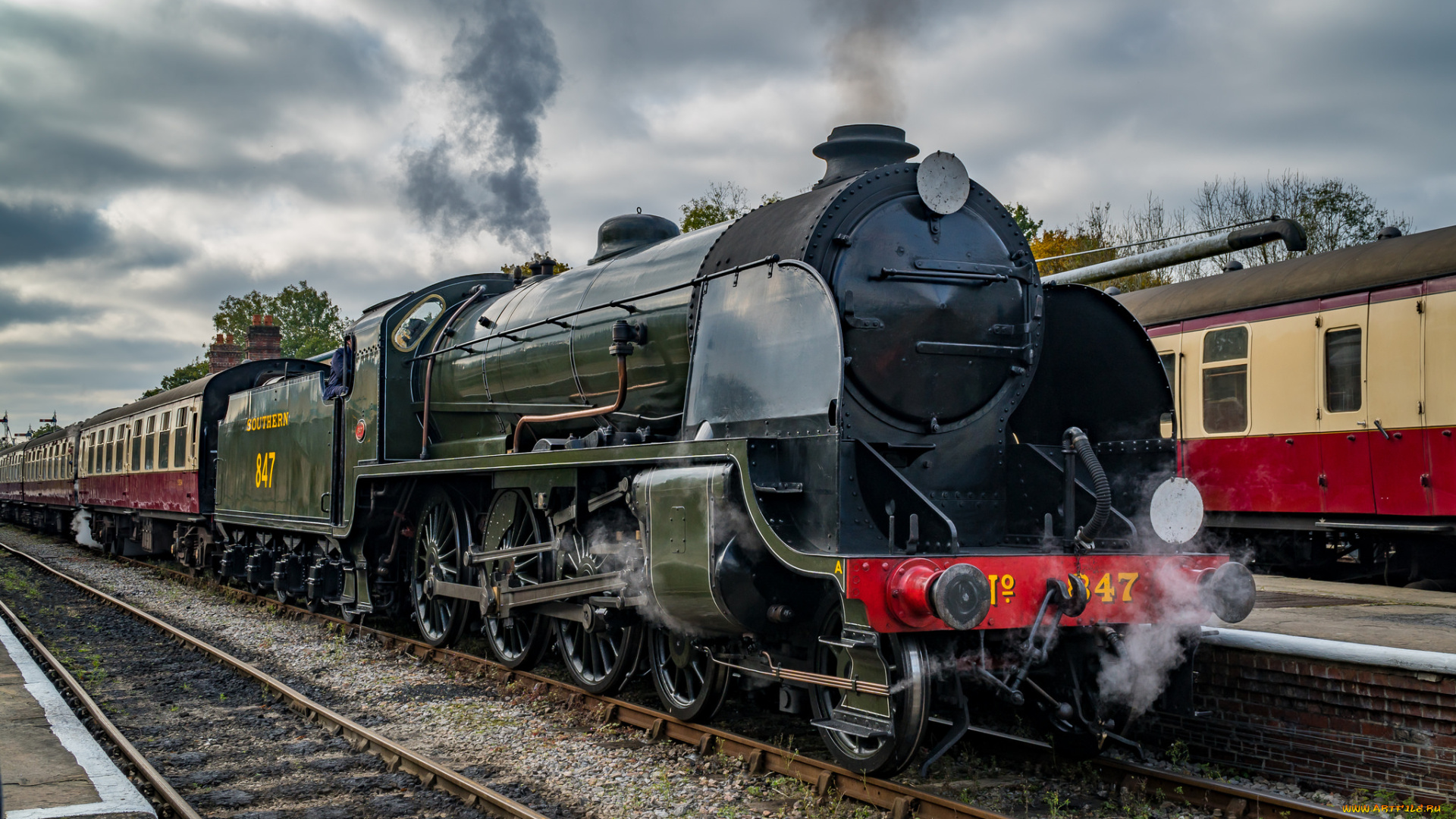 техника, паровозы, паровоз, рельсы