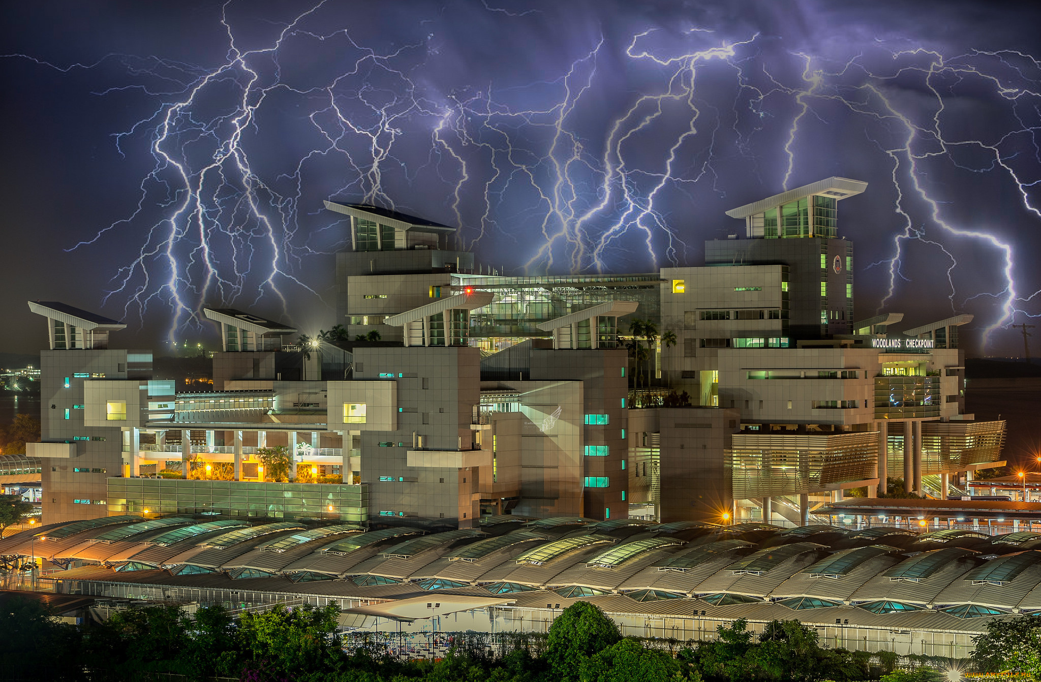 города, сингапур, , сингапур, гроза