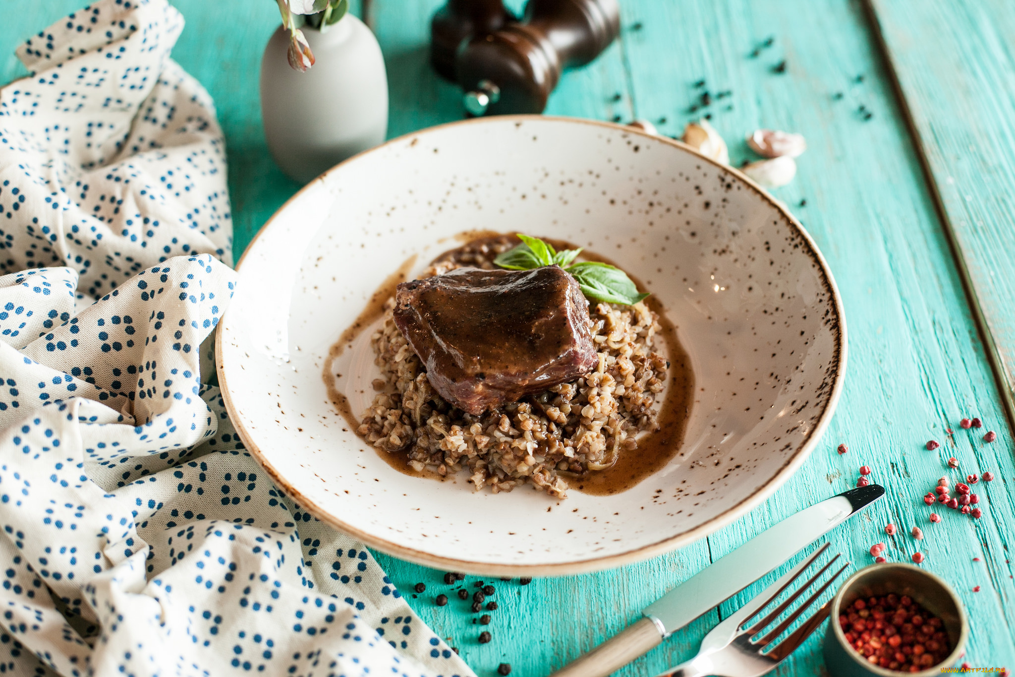 еда, вторые, блюда, гречка, мясо, подлива, второе, блюдо