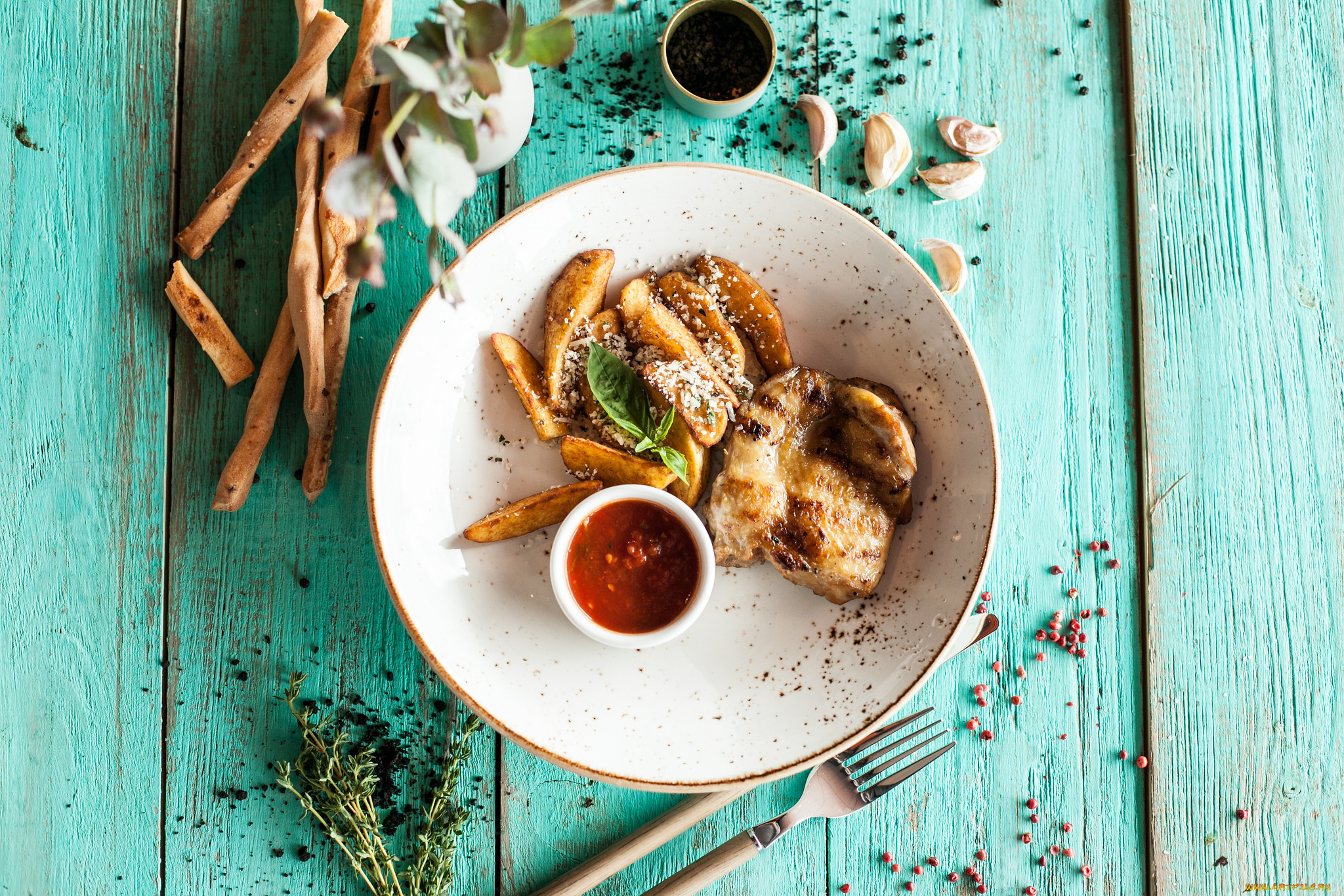 еда, вторые, блюда, картофель, мясо, соус, второе, блюдо