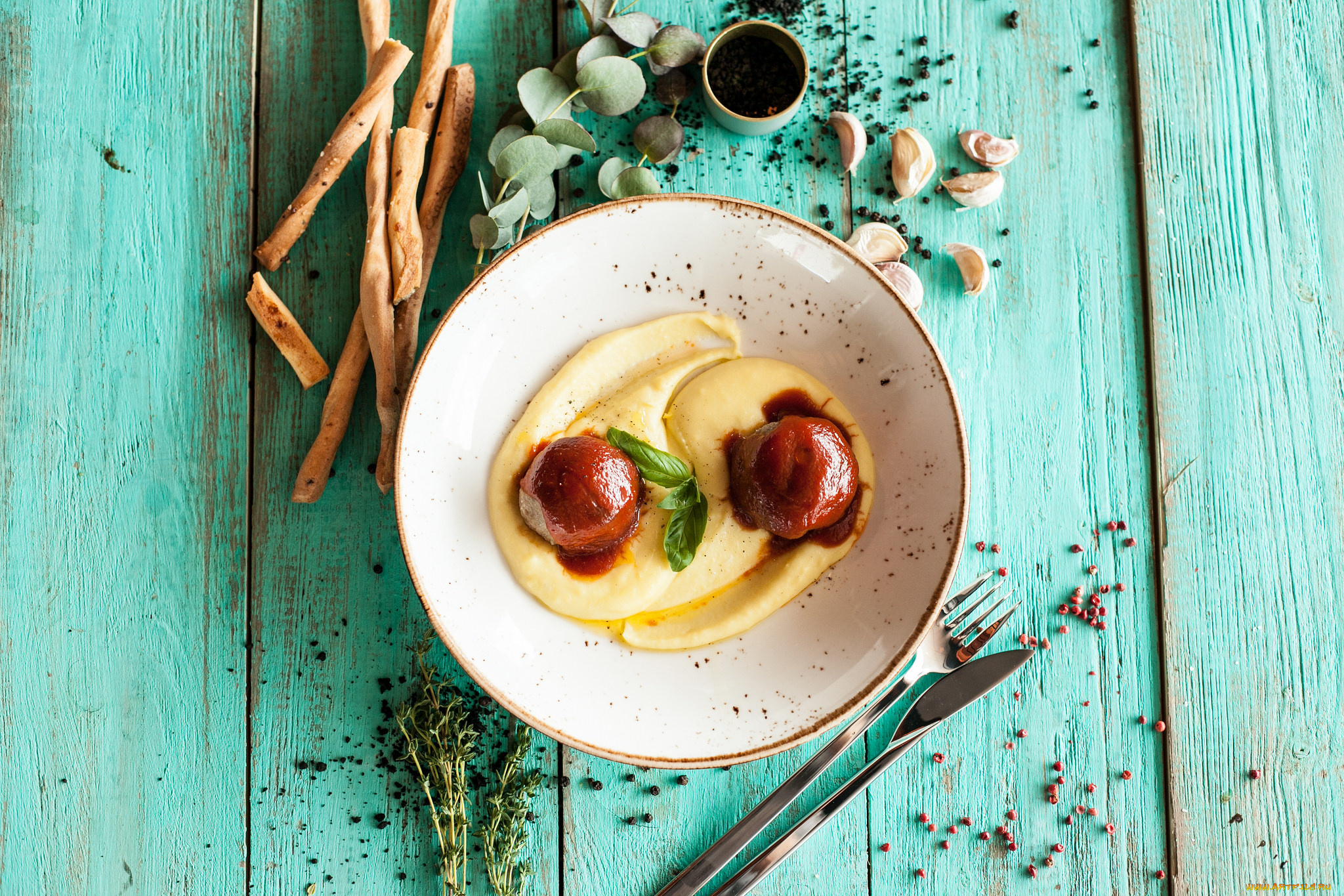 еда, вторые, блюда, пюре, обед, вкусно, зелень