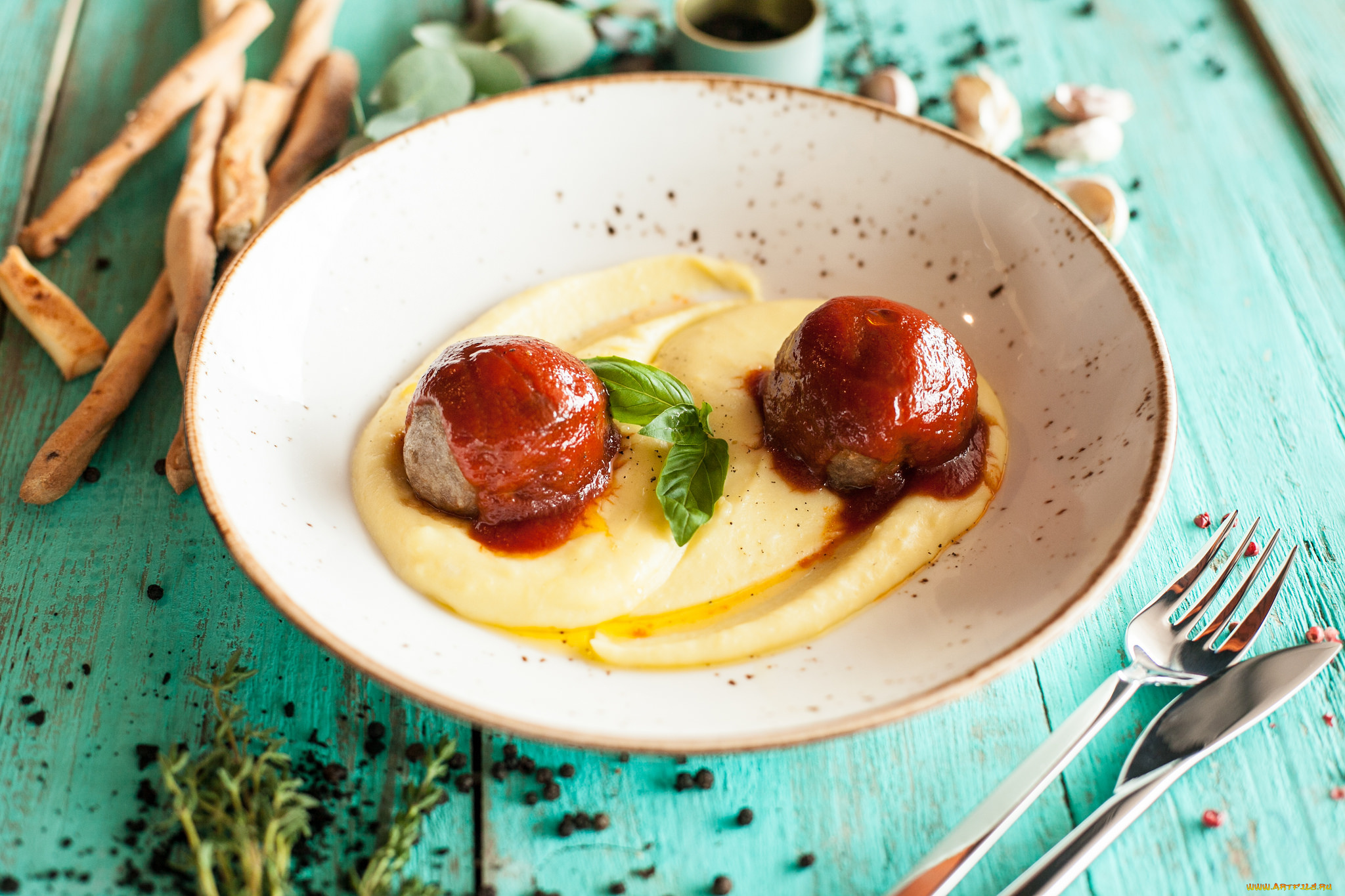 еда, вторые, блюда, пюре, обед, вкусно, зелень