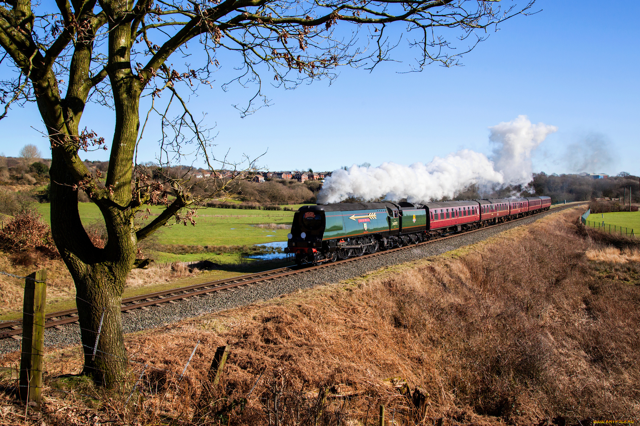 техника, паровозы, паровоз, рельсы
