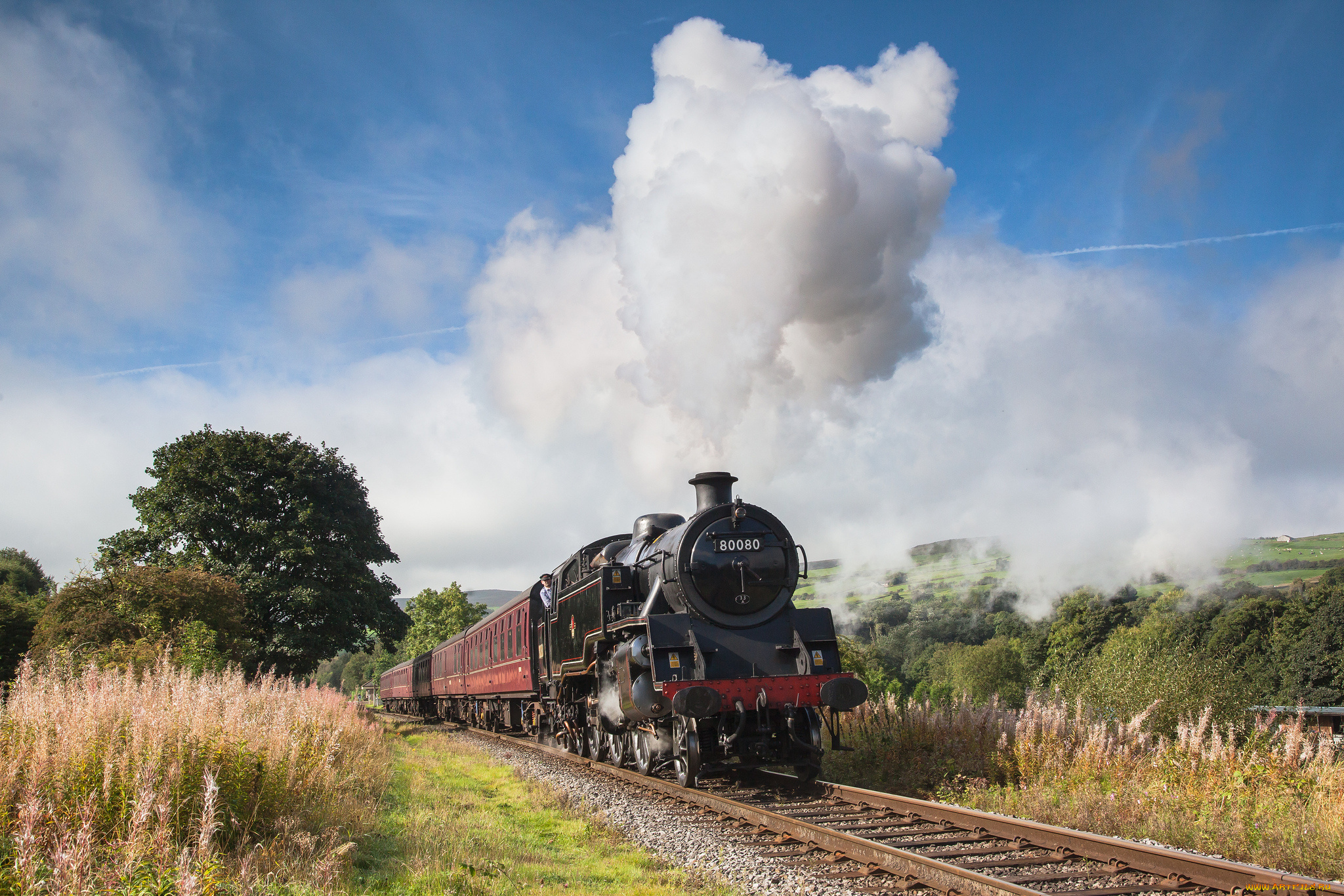 техника, паровозы, паровоз, рельсы