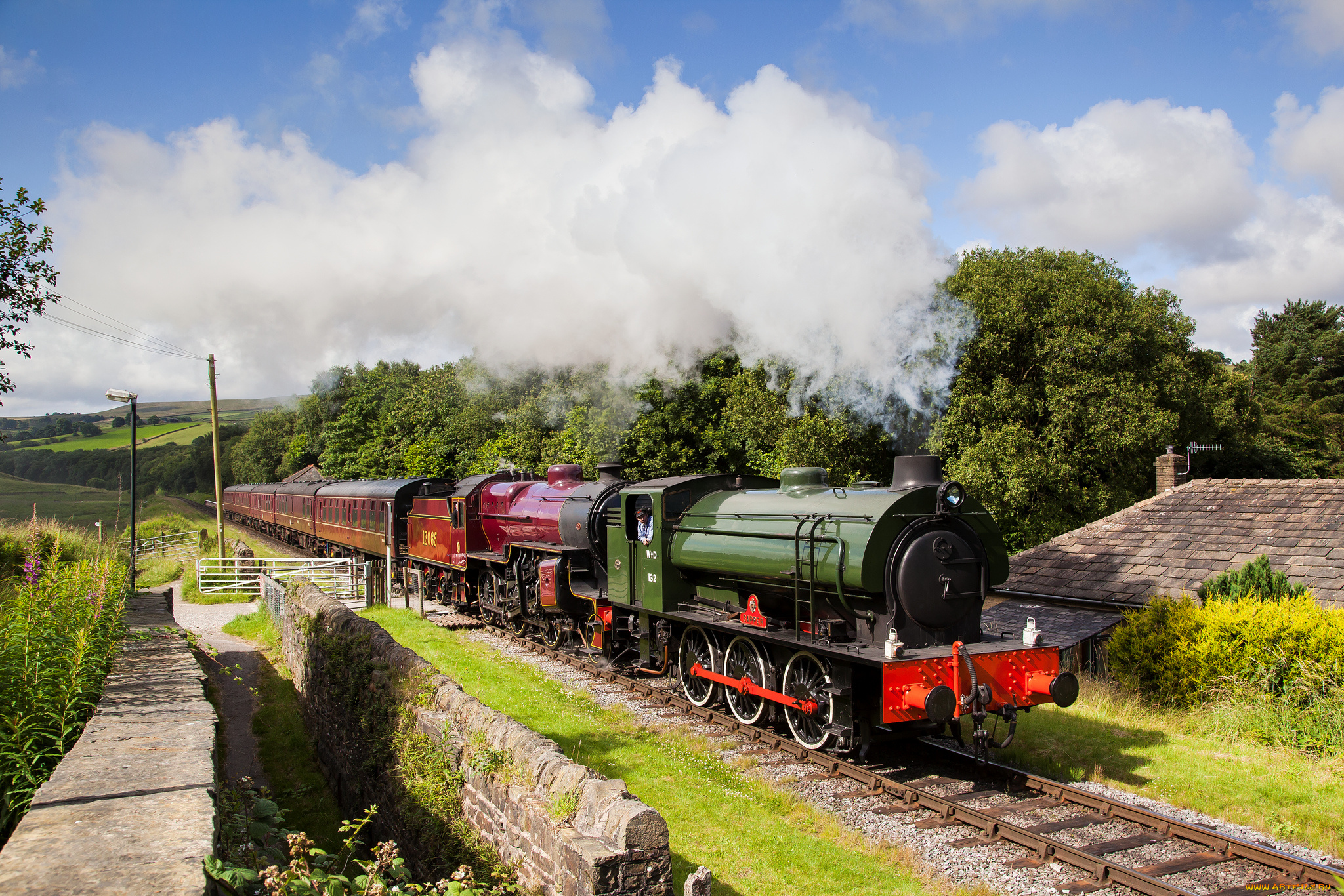 техника, паровозы, рельсы, паровоз