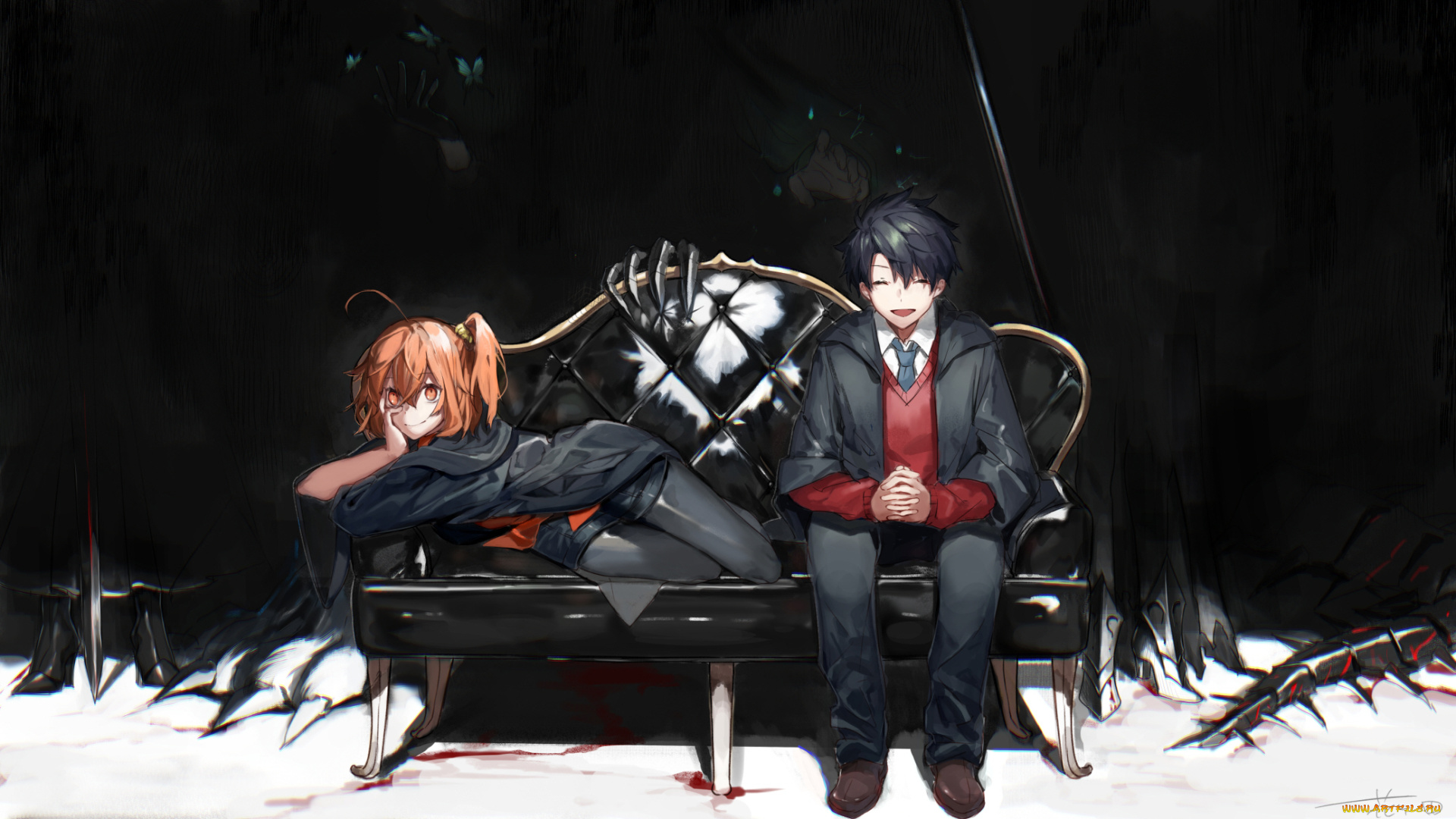 аниме, fate, stay, night, двое