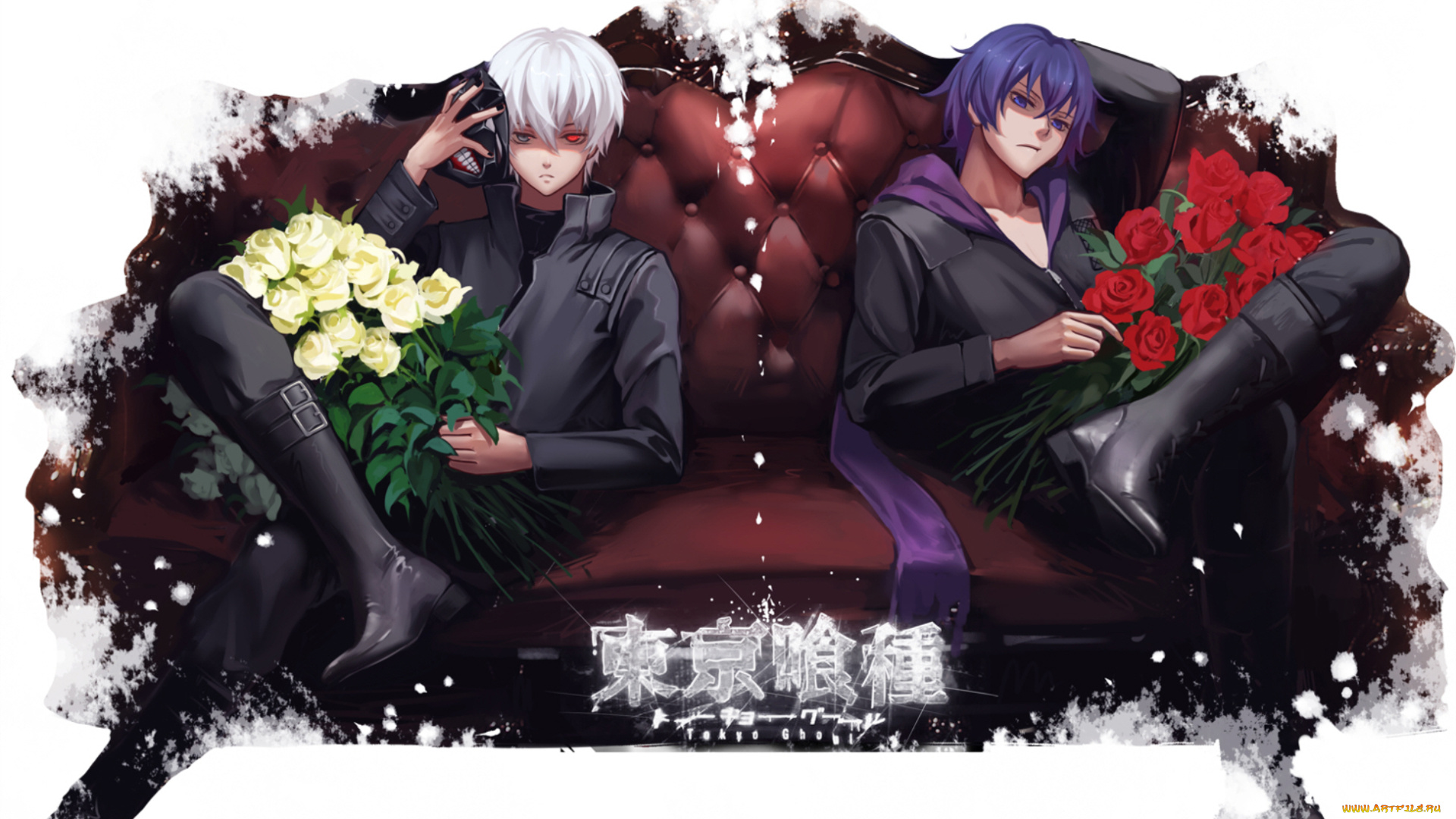 аниме, tokyo, ghoul, парни