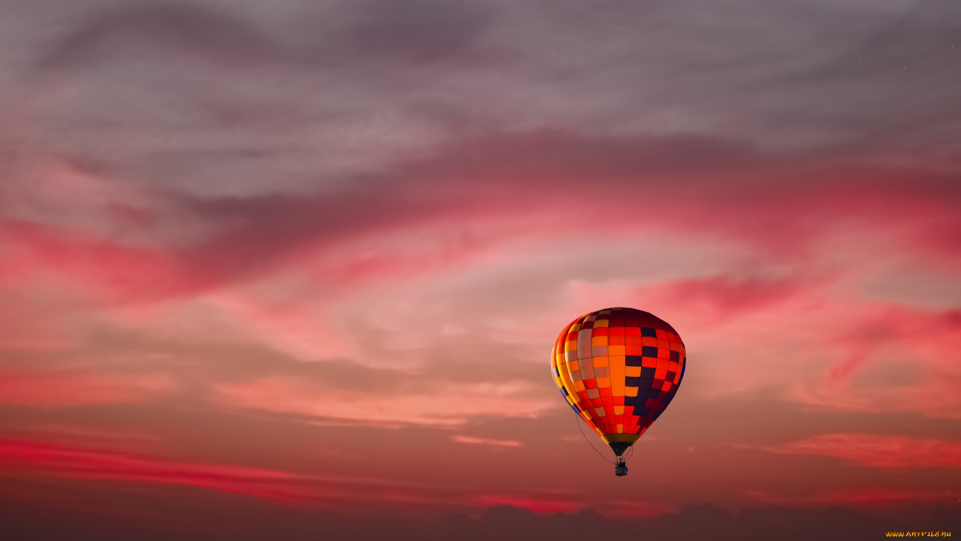 авиация, воздушные, шары, воздушный, закат, небо, шар