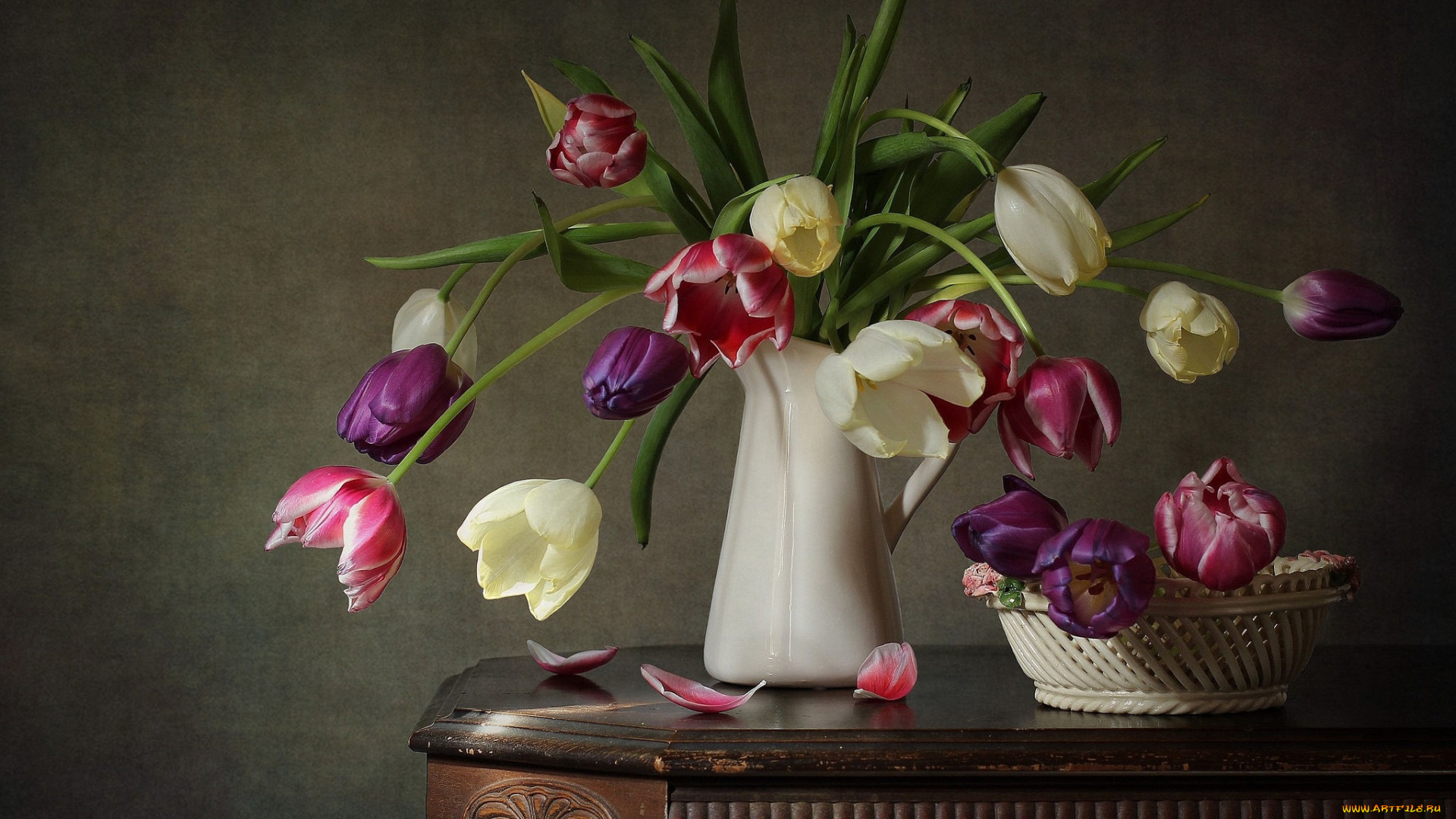 цветы, букеты, , композиции, разноцветный, букет, тюльпаны