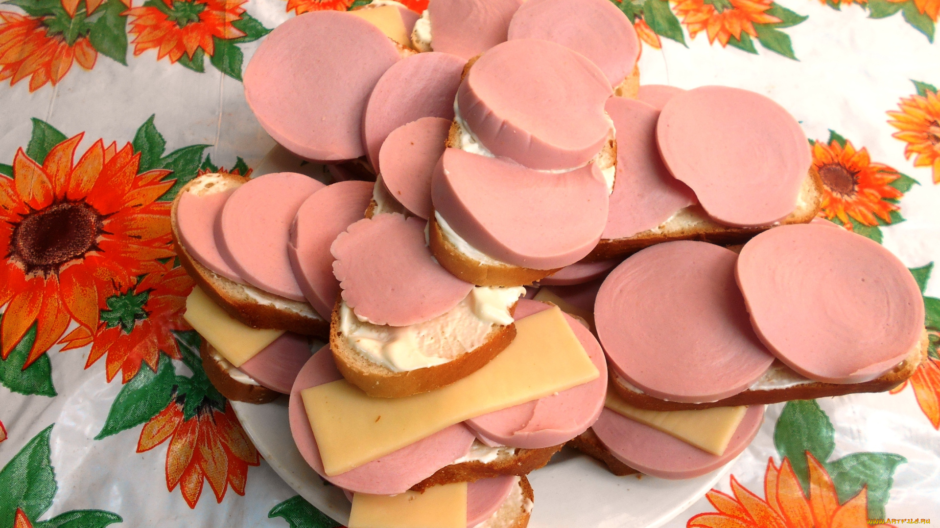 еда, бутерброды, , гамбургеры, , канапе, колбаса, сыр, хлеб