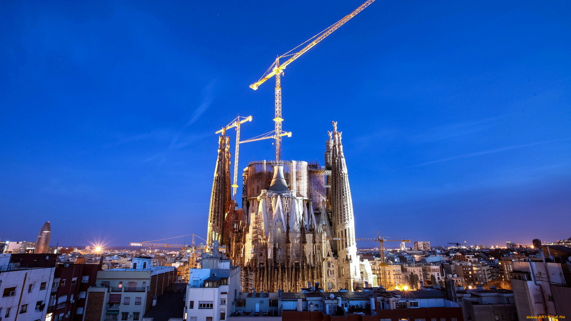 города, барселона, , испания, gaudi, sagrada, familia