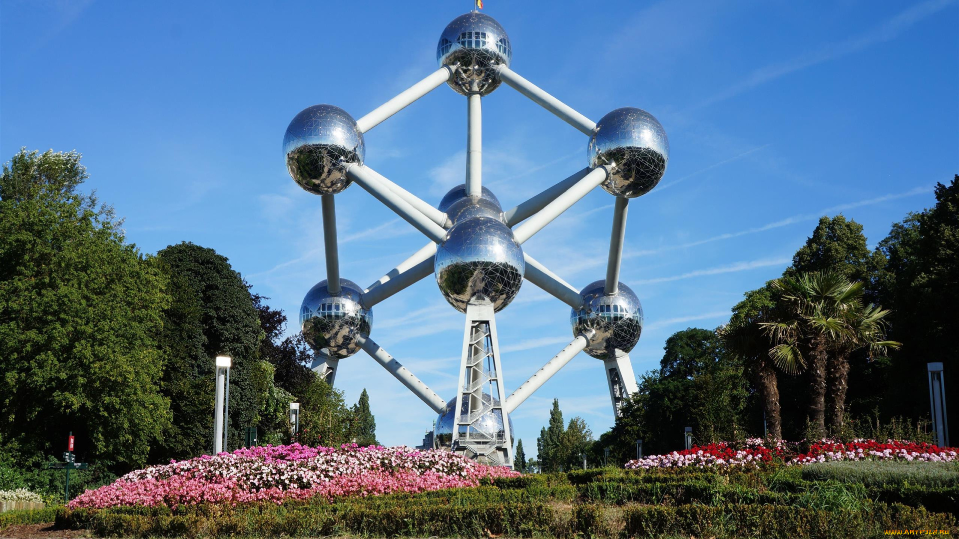 города, брюссель, , бельгия, атом, модель