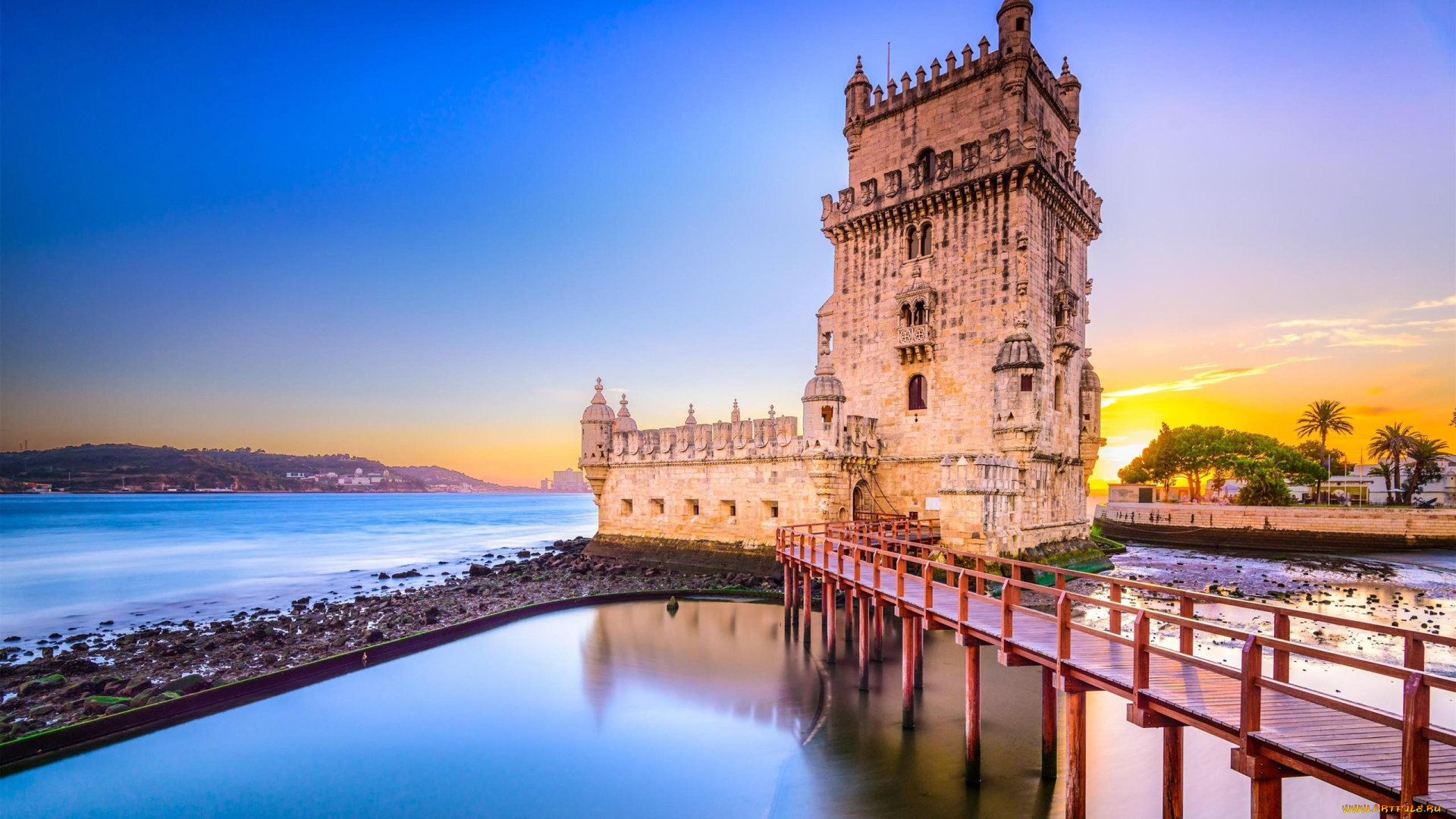 города, лиссабон, , португалия, belem, tower