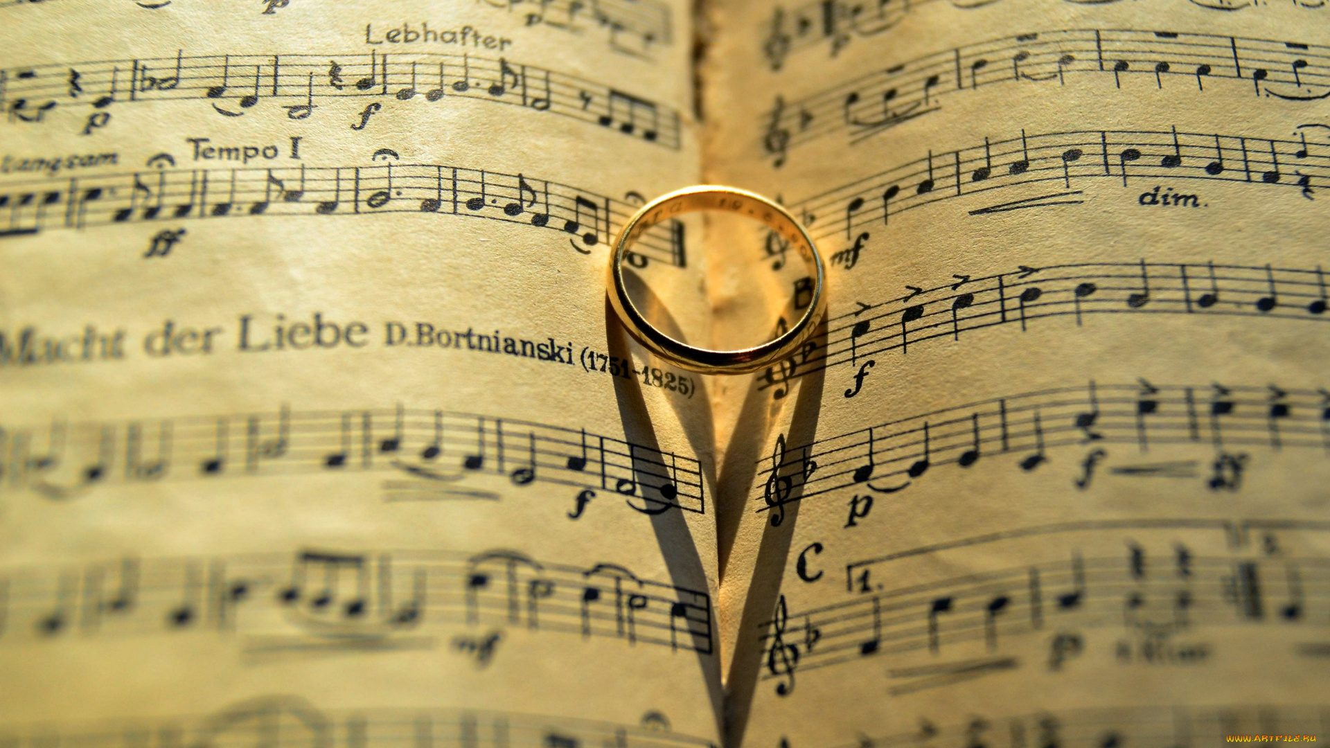 музыка, -другое, ноты, кольцо