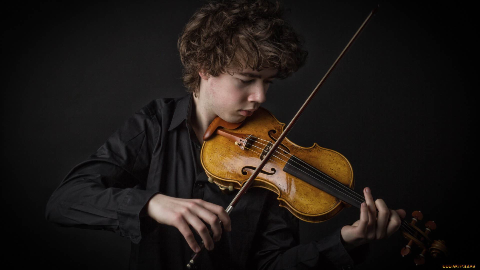 музыка, -другое, парень, скрипка, юноша