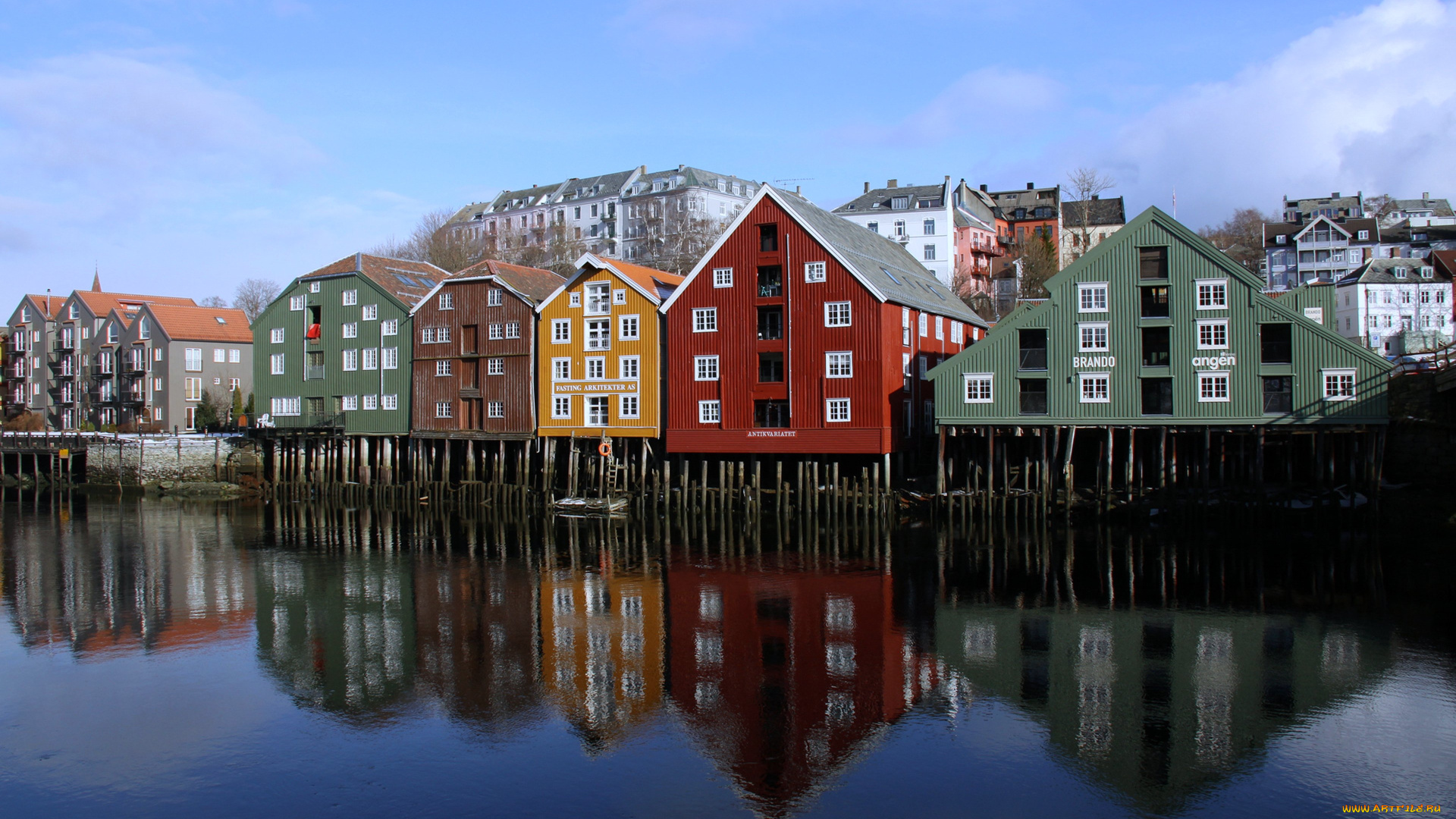 trondheim, norway, города, -, улицы, , площади, , набережные, trondheim, norway