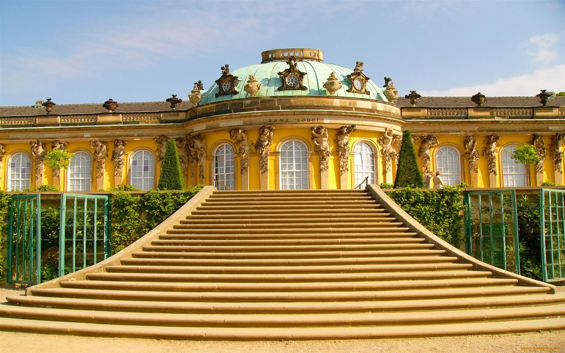 sanssouci, palace, in, potsdam, germany, города, -, дворцы, , замки, , крепости, sanssouci, palace, in, potsdam, germany