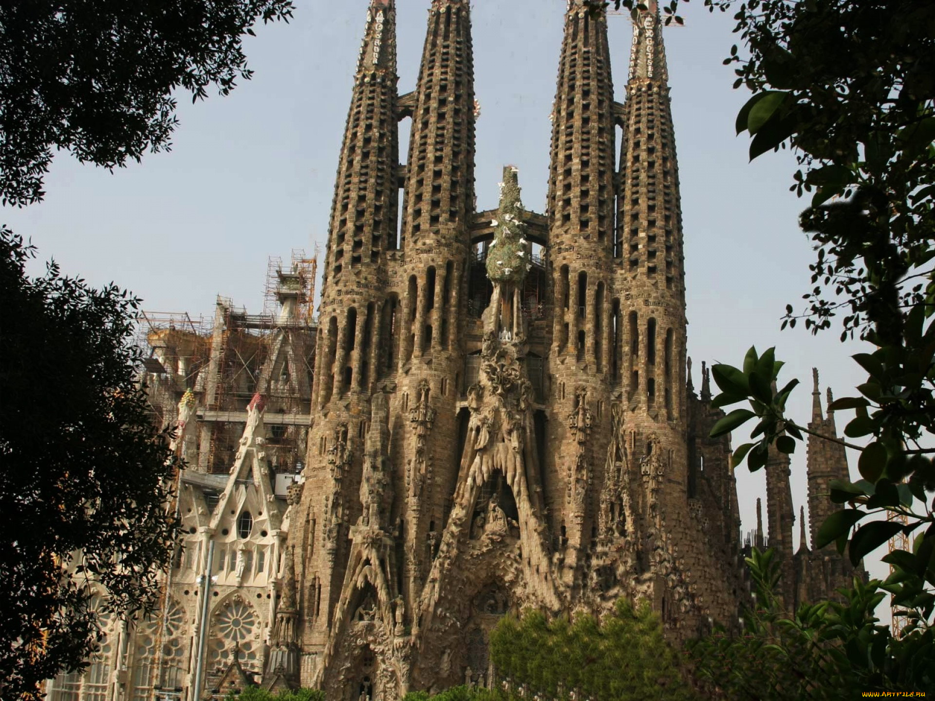 города, барселона, , испания, gaudi, sagrada, familia