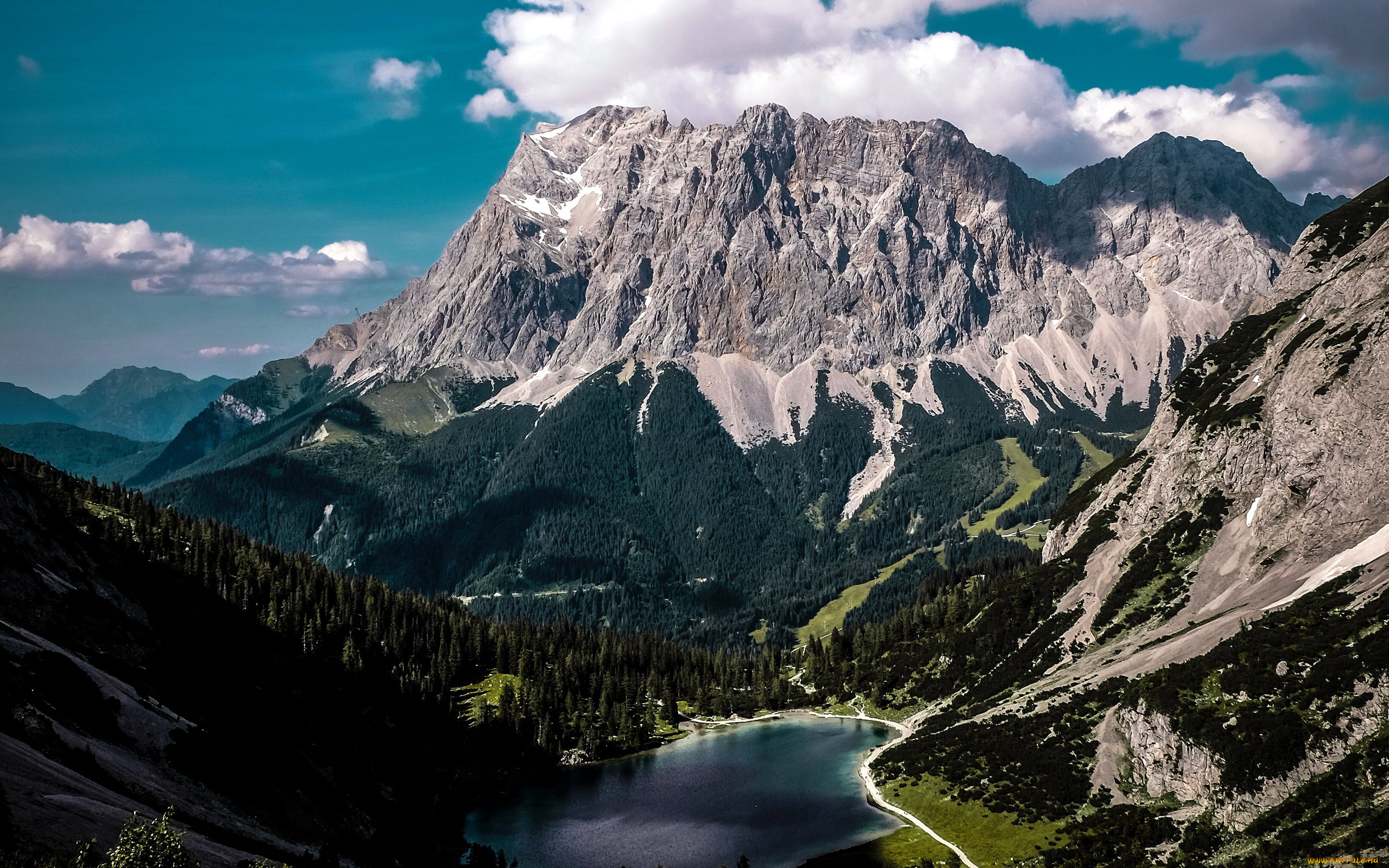 природа, пейзажи, озеро, лес, горы