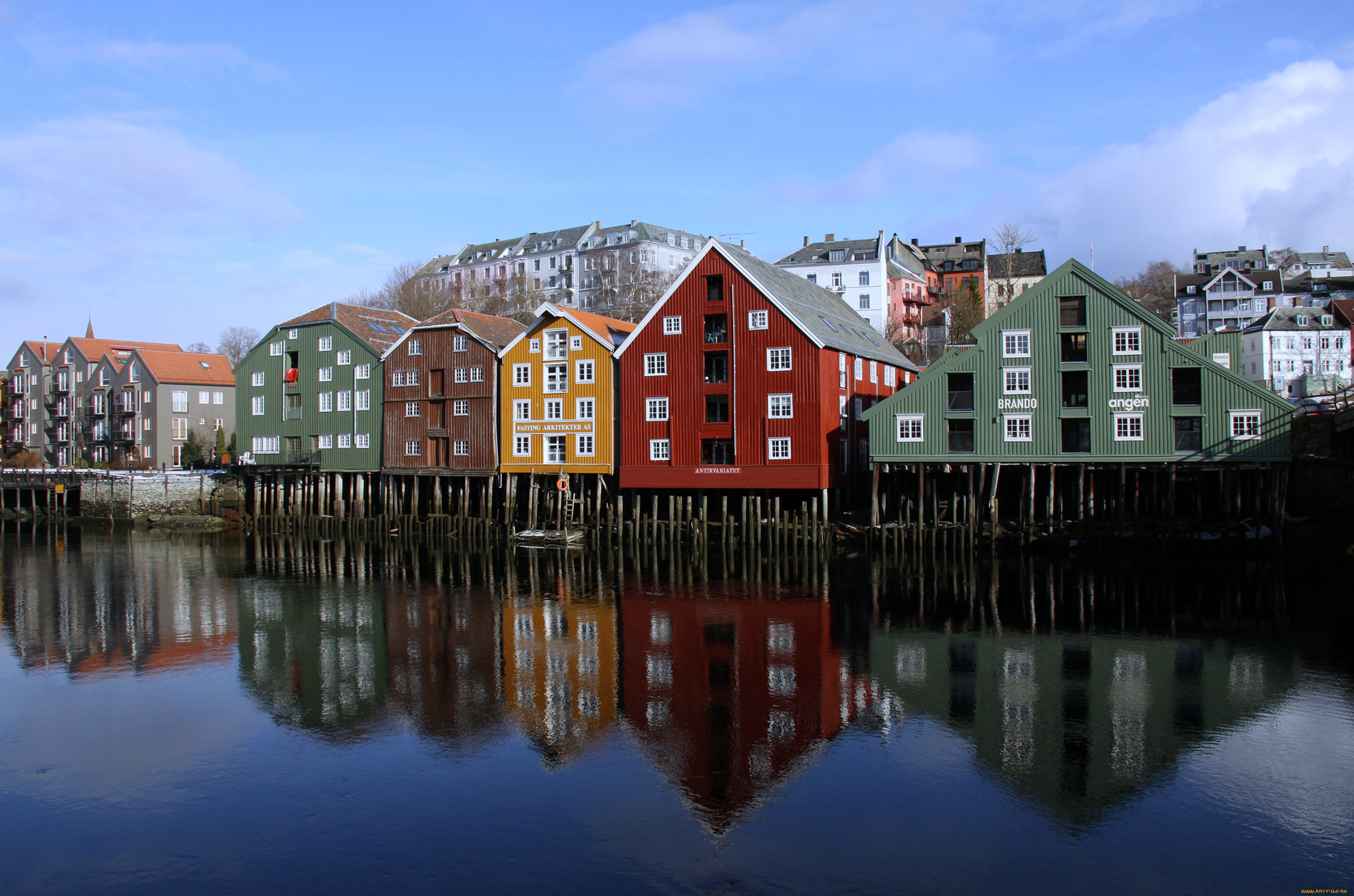 trondheim, norway, города, -, улицы, , площади, , набережные, trondheim, norway