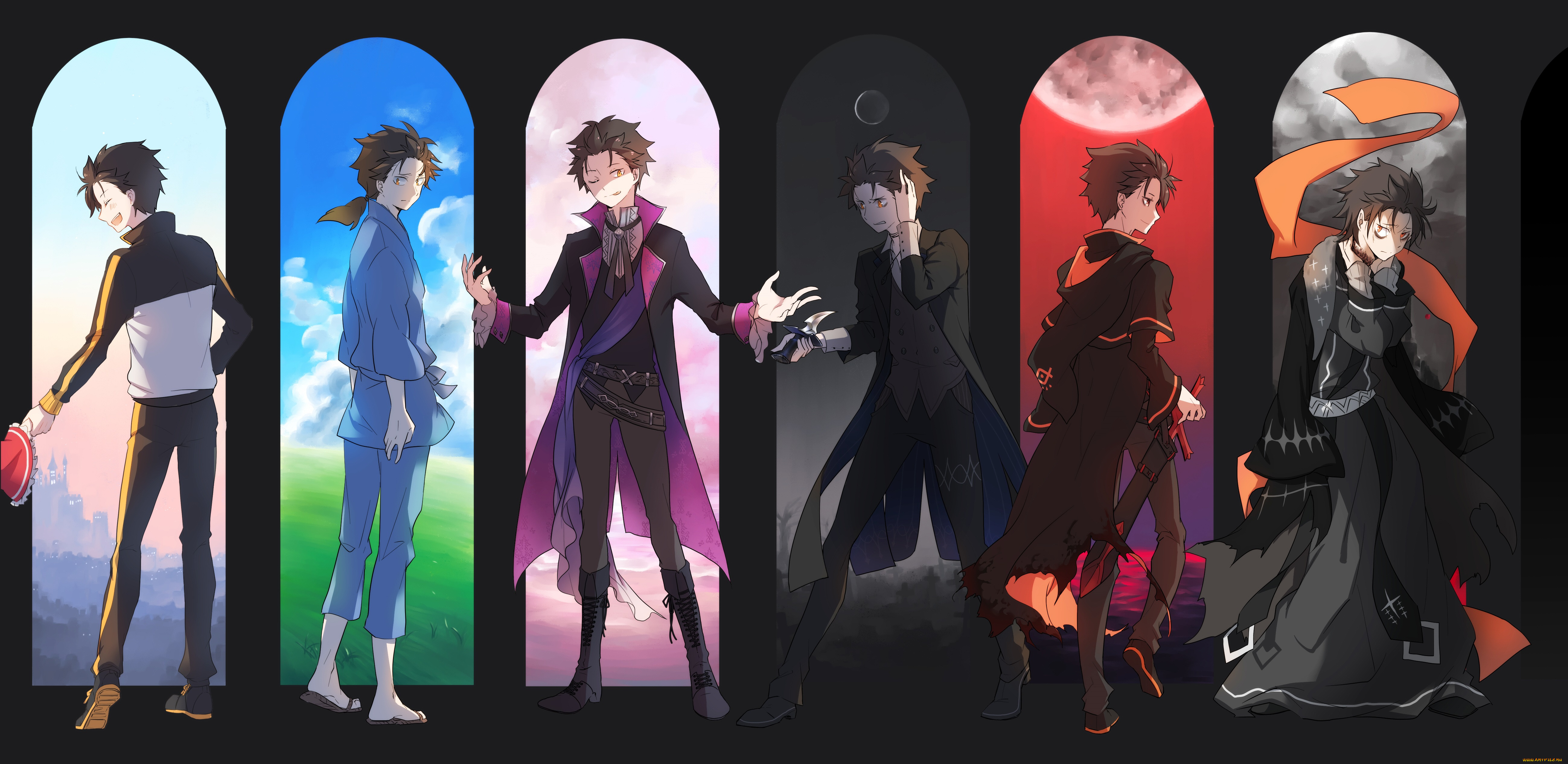 аниме, re, , zero, kara, hajimeru, isekai, seikatsu, субару