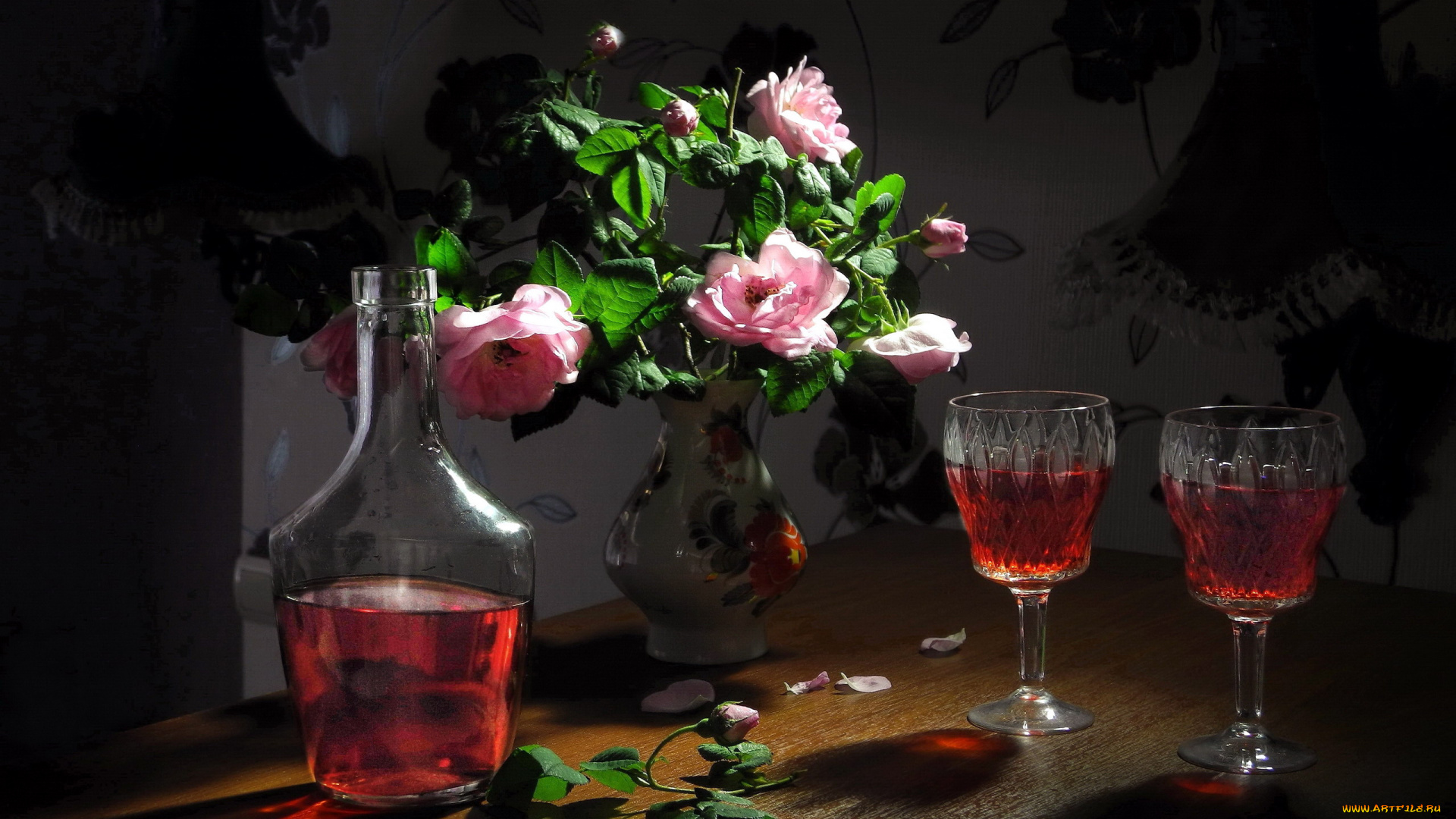 еда, напитки, , вино, букет, наливка, бокалы, графин