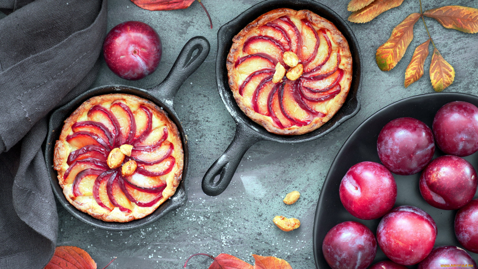 еда, пироги, сливы, пирог, сливовый