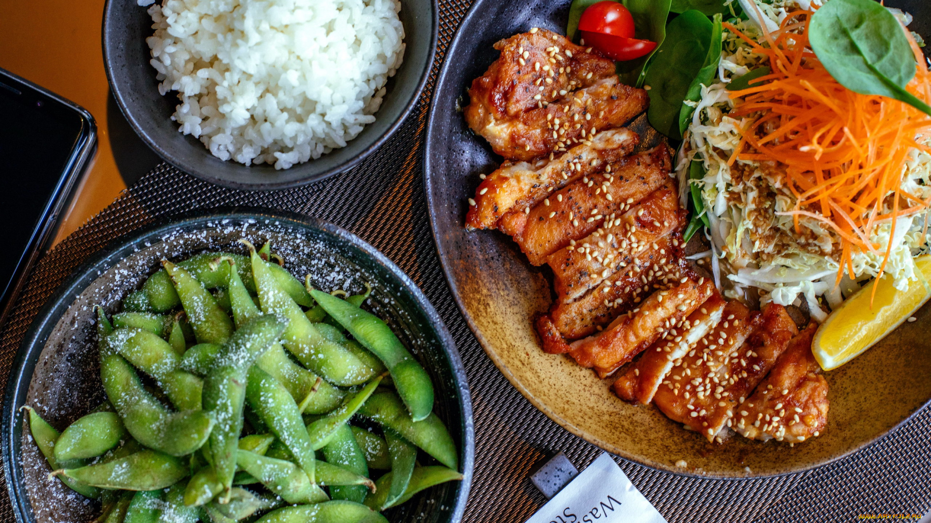 еда, вторые, блюда, бобы, рис, салат