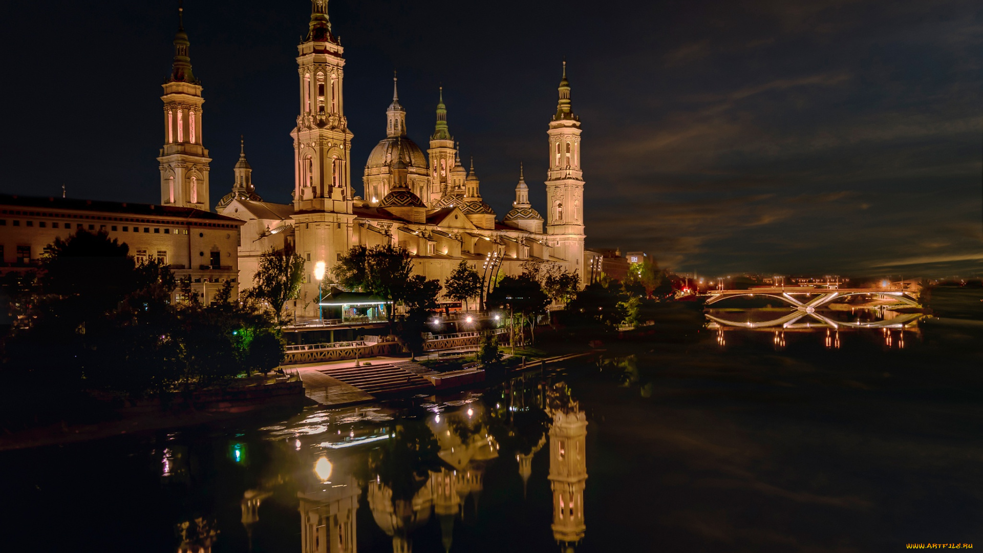 города, -, дворцы, , замки, , крепости, испания, дворец, zaragoza