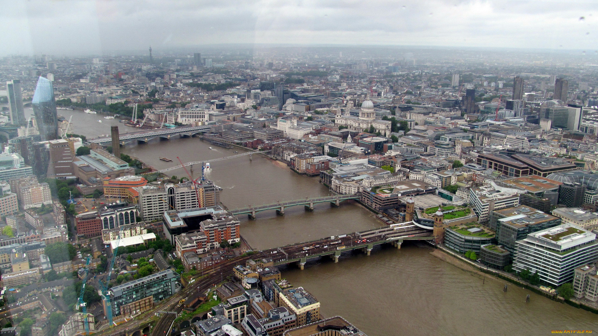 города, лондон, , великобритания, панорама