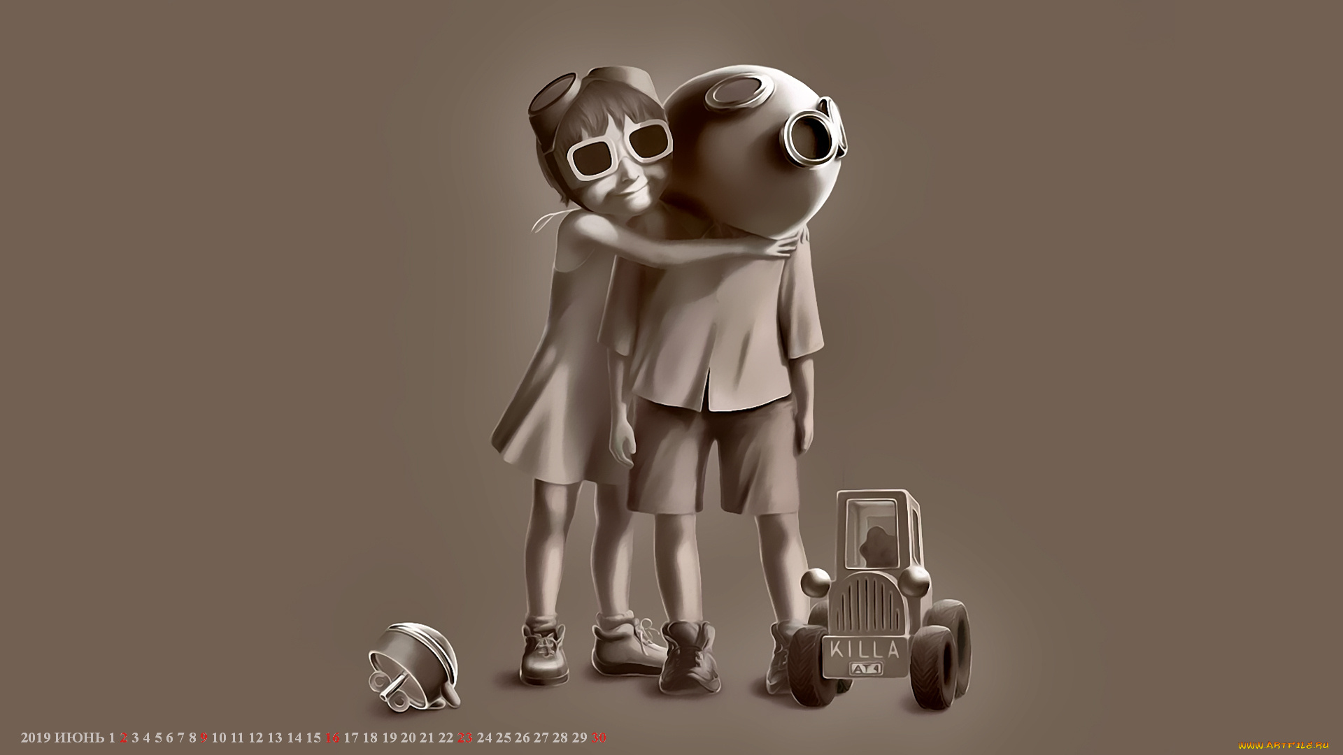 календари, рисованные, , векторная, графика, 2019, calendar, шлем, очки, дети, ребенок, девочка