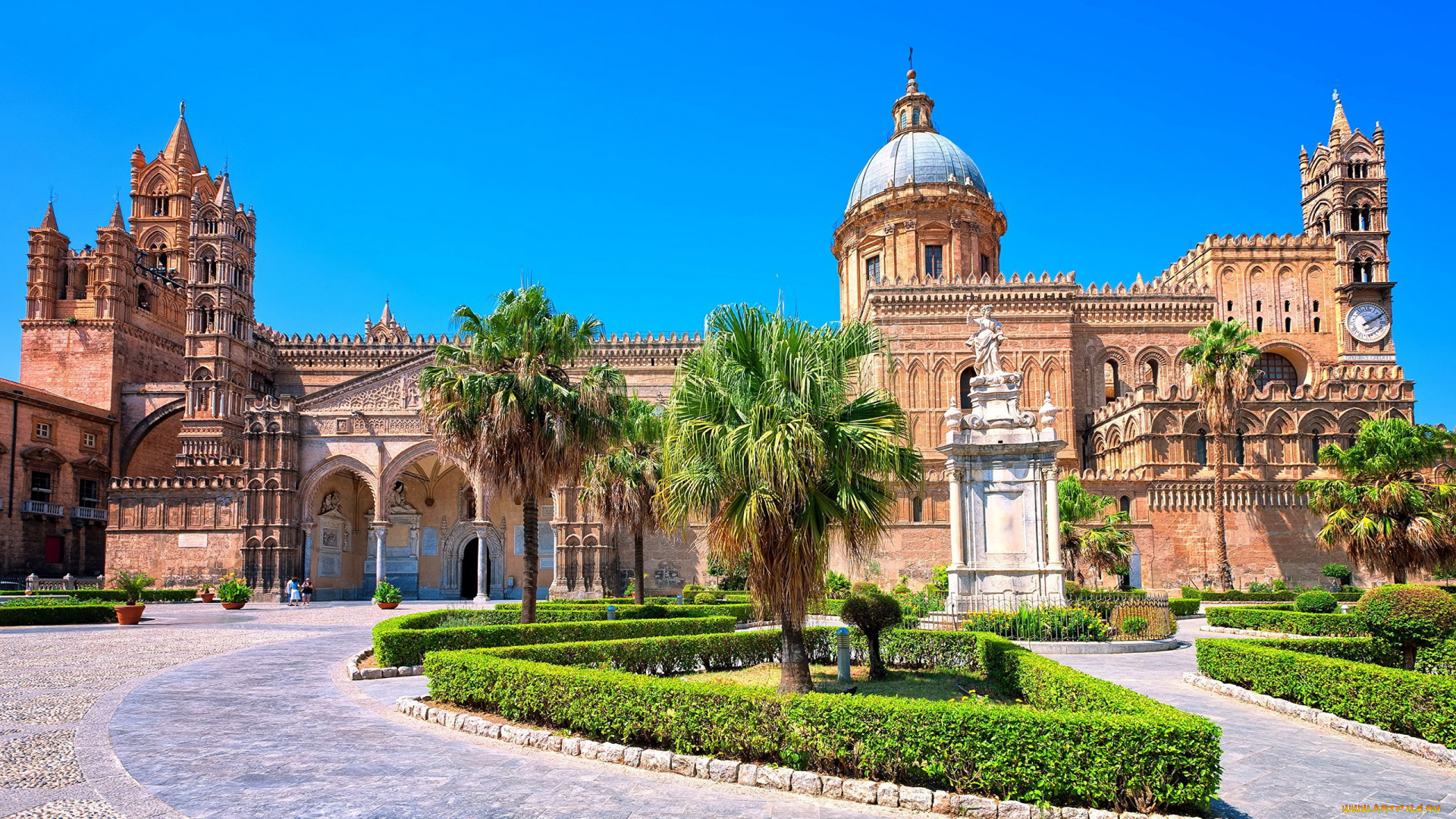 palermo, italy, города, -, католические, соборы, , костелы, , аббатства