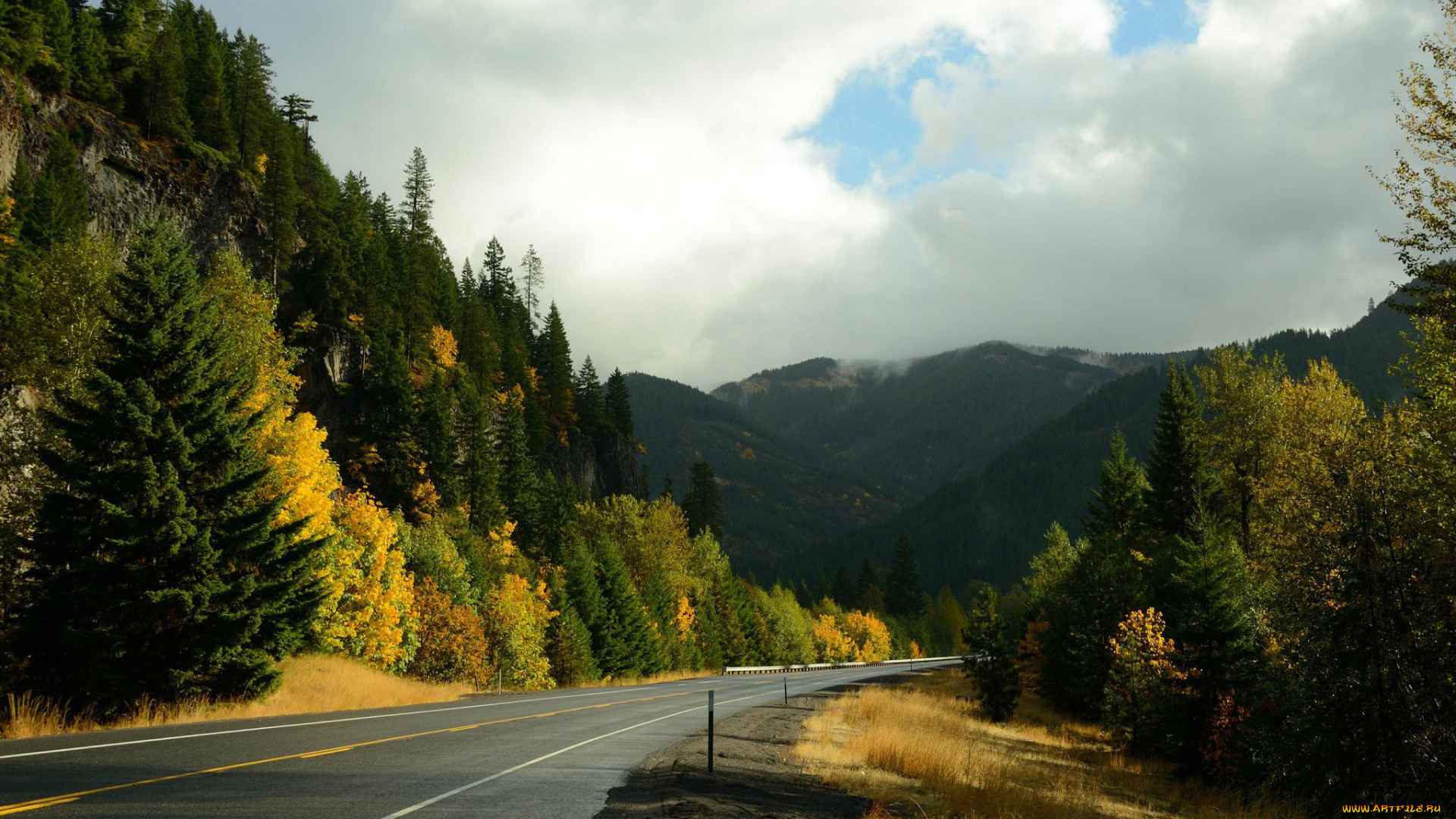 природа, дороги, горы, шоссе