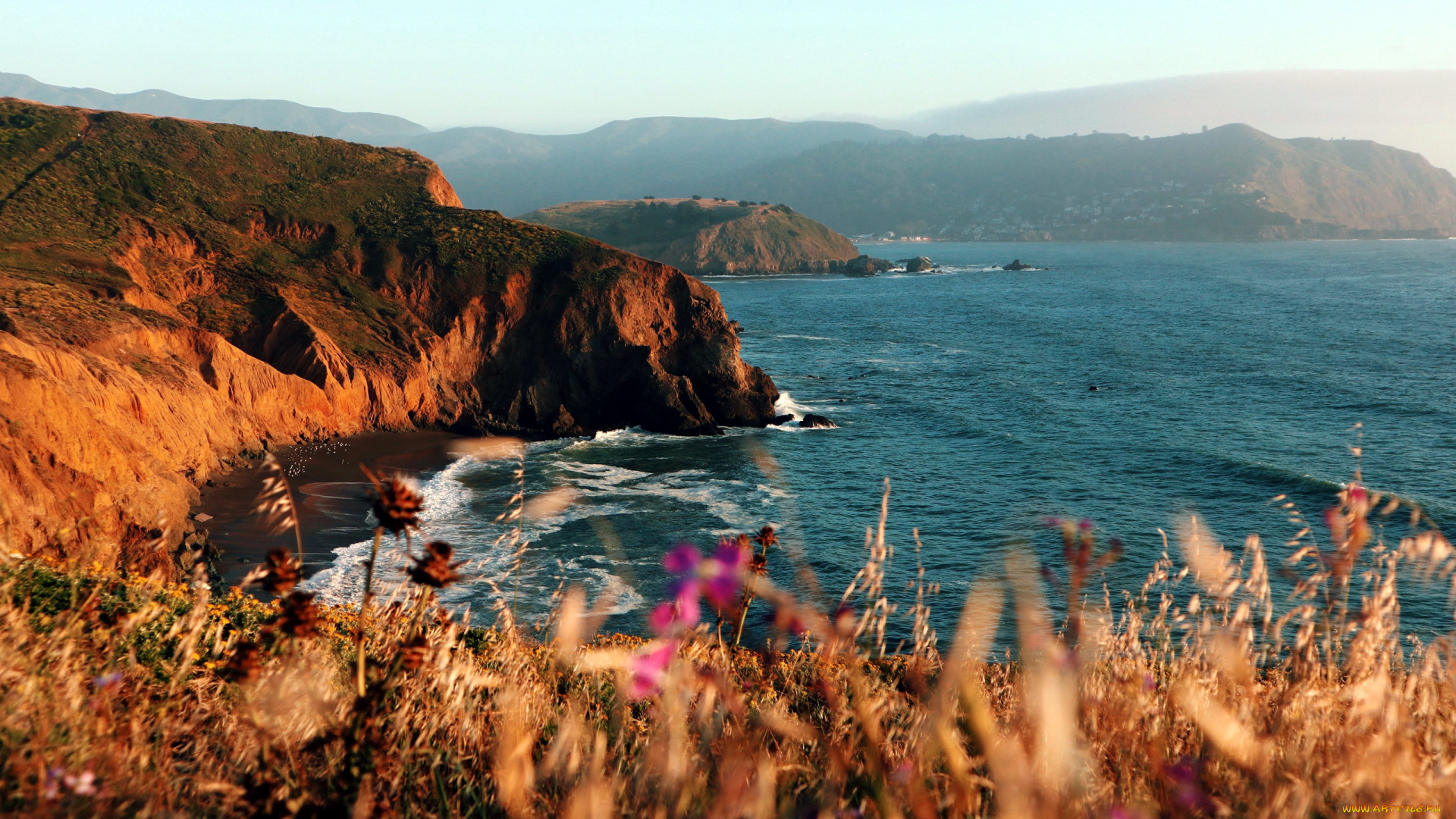 природа, побережье, скалы