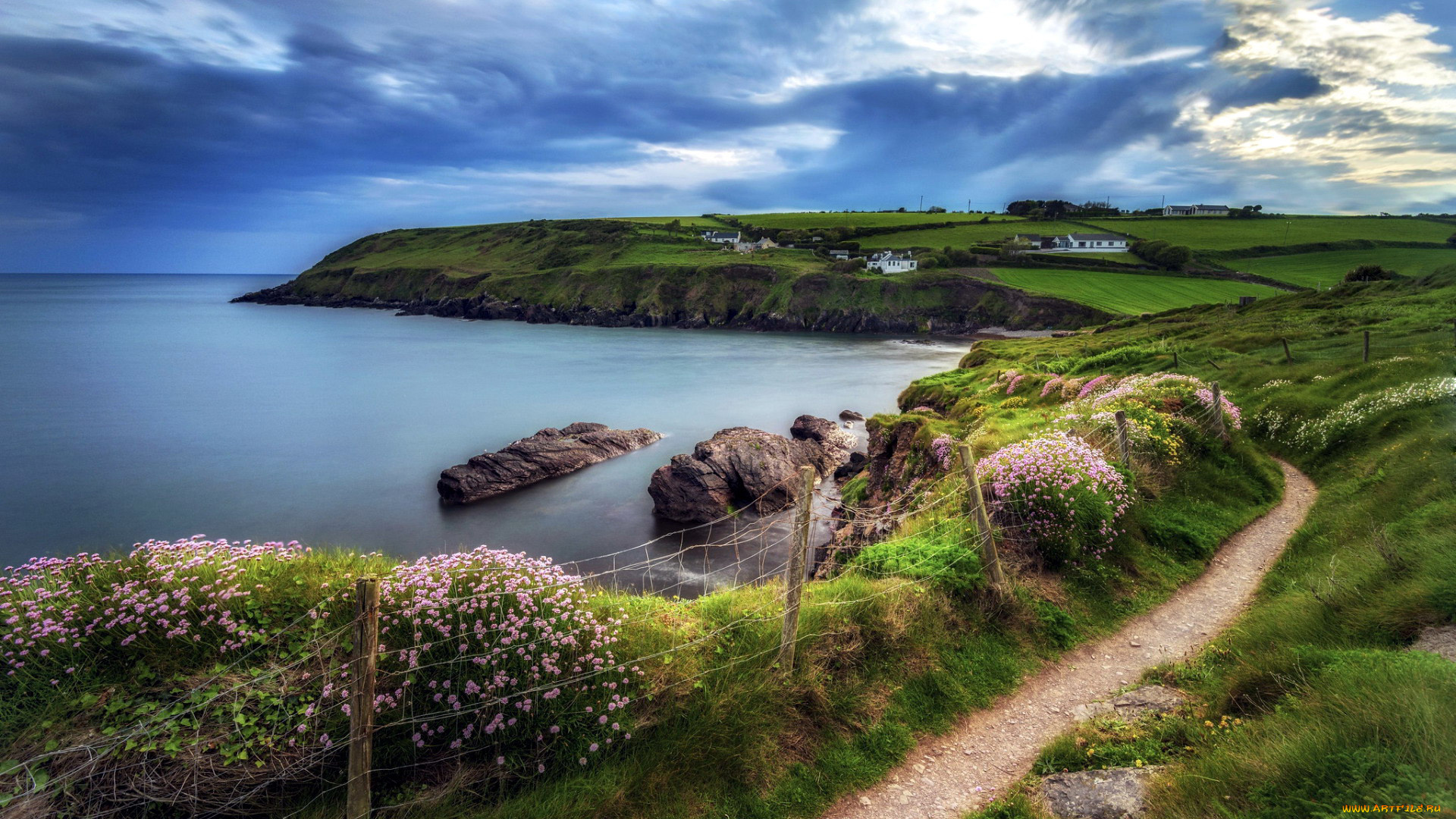 природа, побережье, скалы