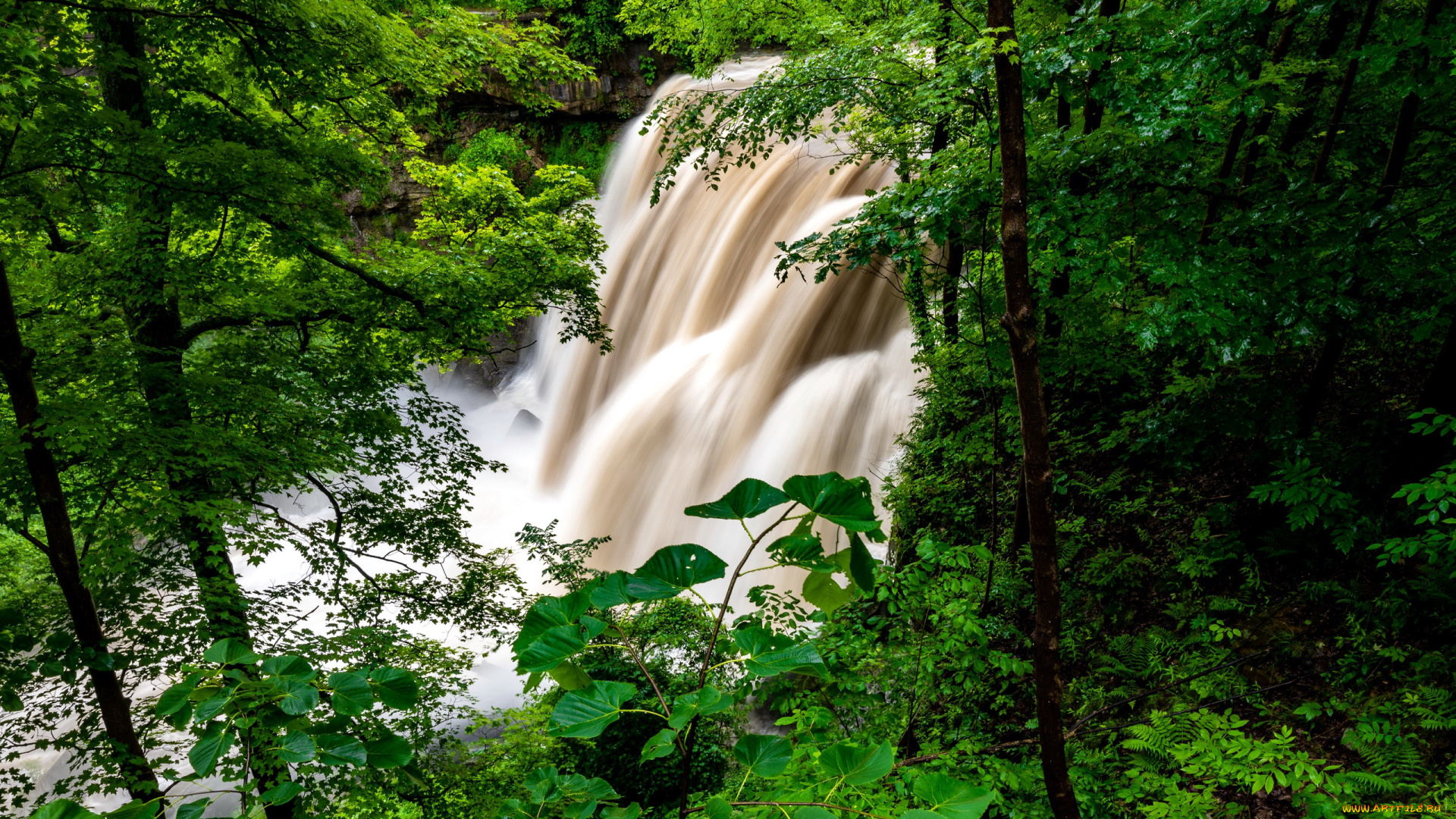 природа, водопады, вода, водопад, поток