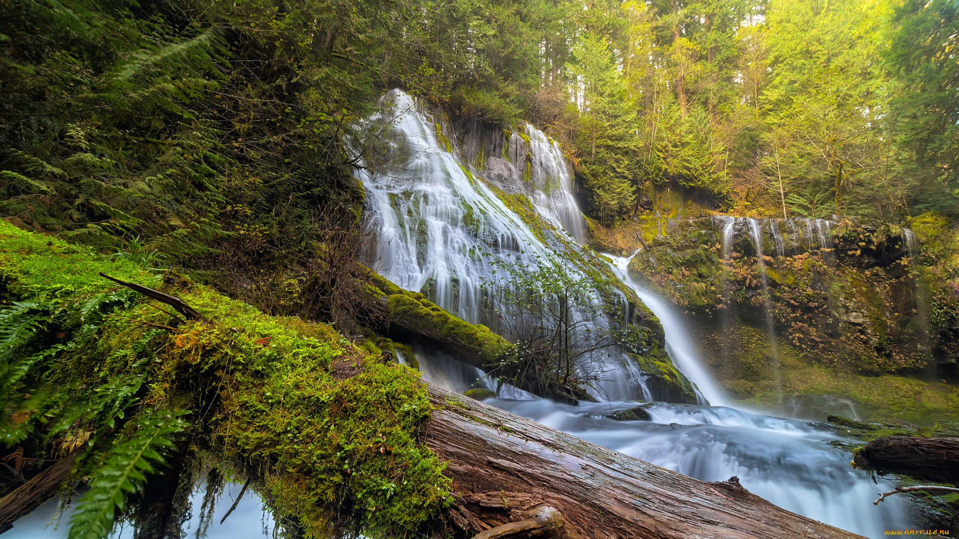 природа, водопады, водопад, вода, поток