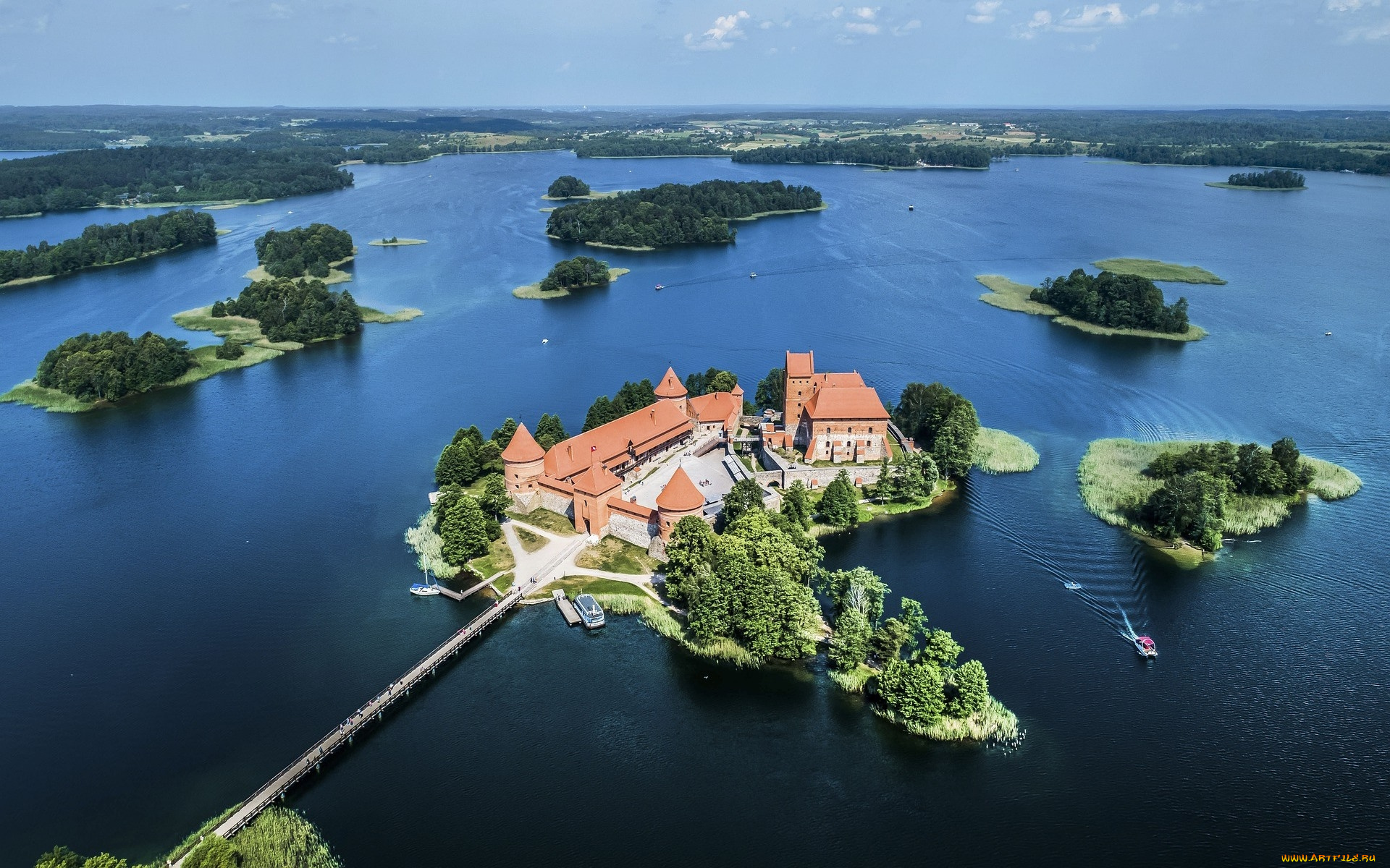 города, тракайский, замок, , литва, trakai, castle