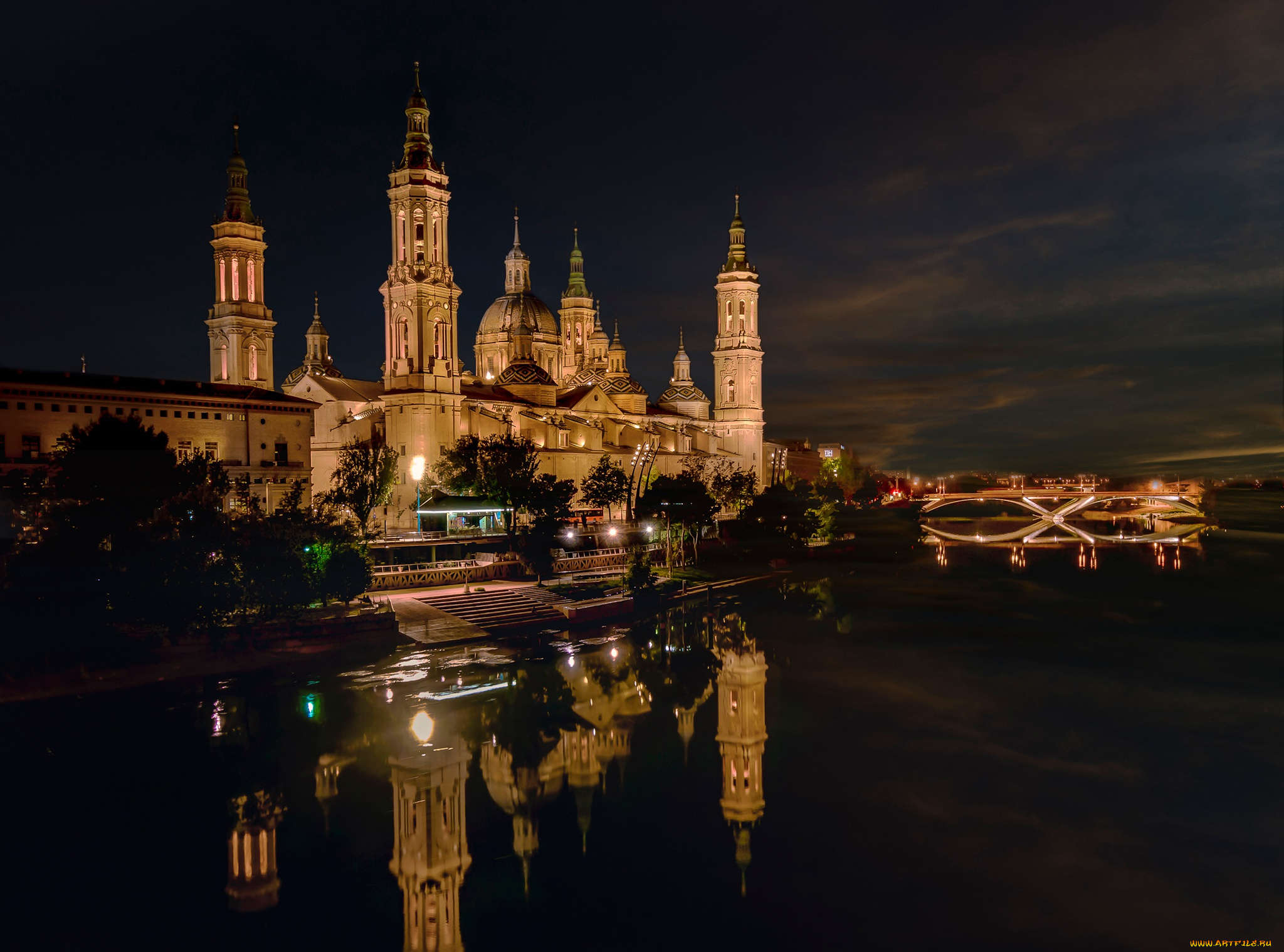 города, -, дворцы, , замки, , крепости, испания, дворец, zaragoza