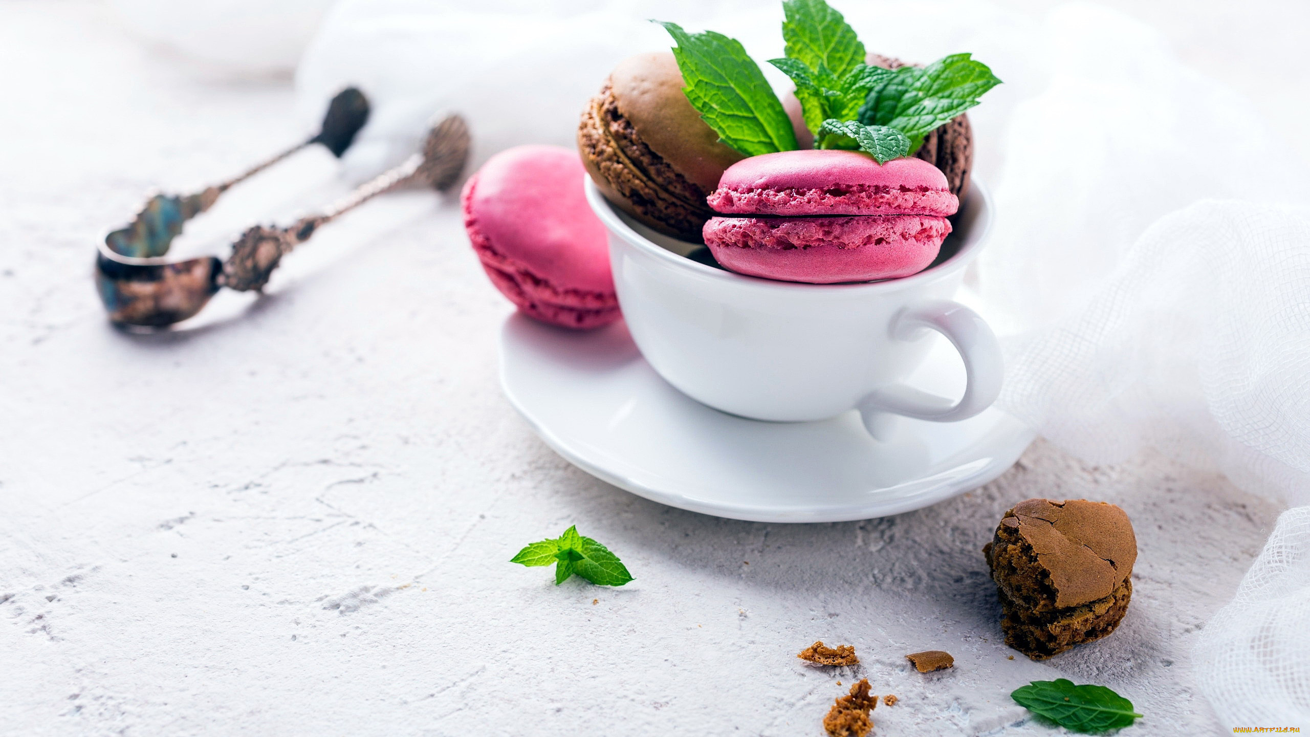 еда, макаруны, ассорти, печенье, лакомство