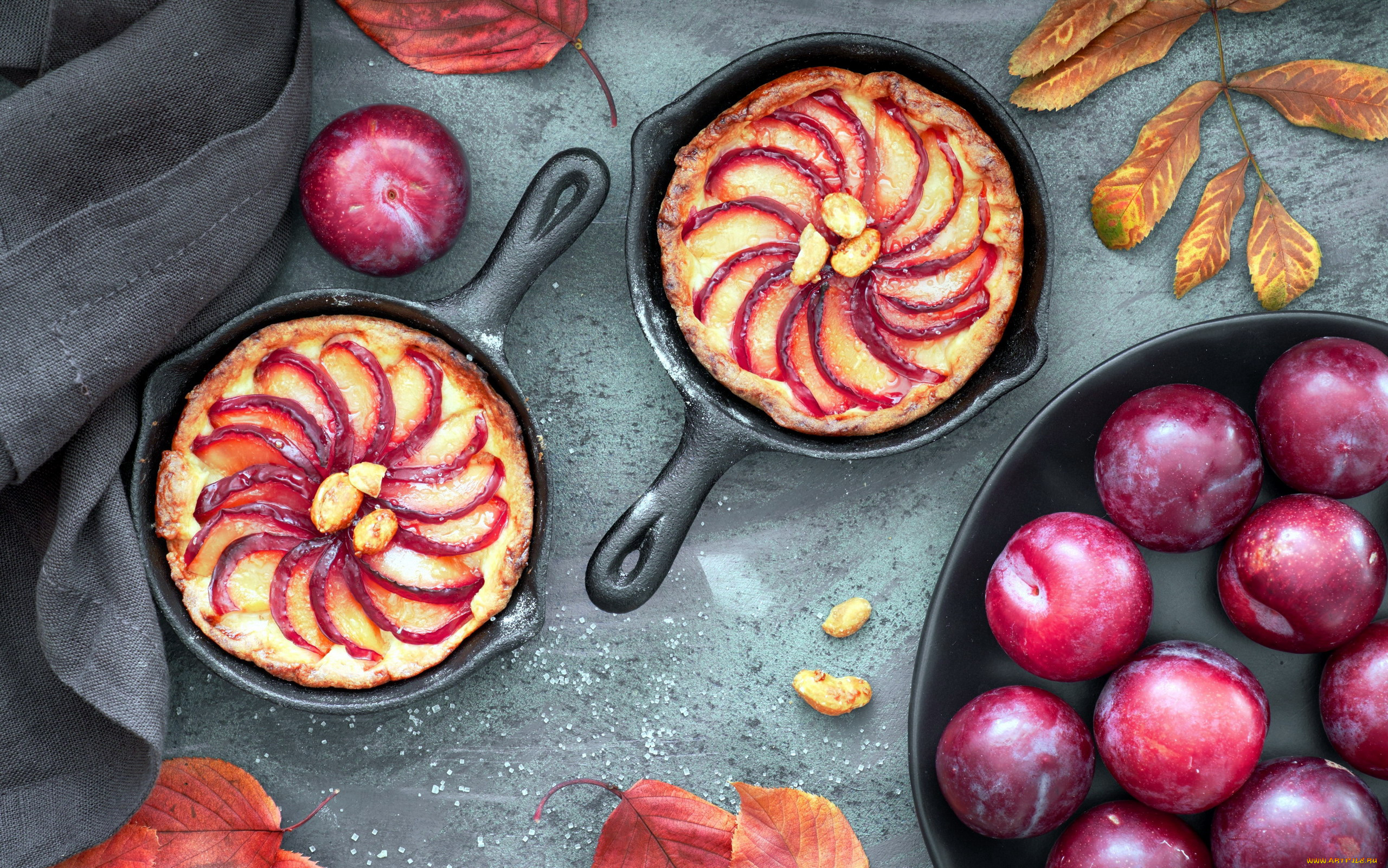 еда, пироги, сливы, пирог, сливовый
